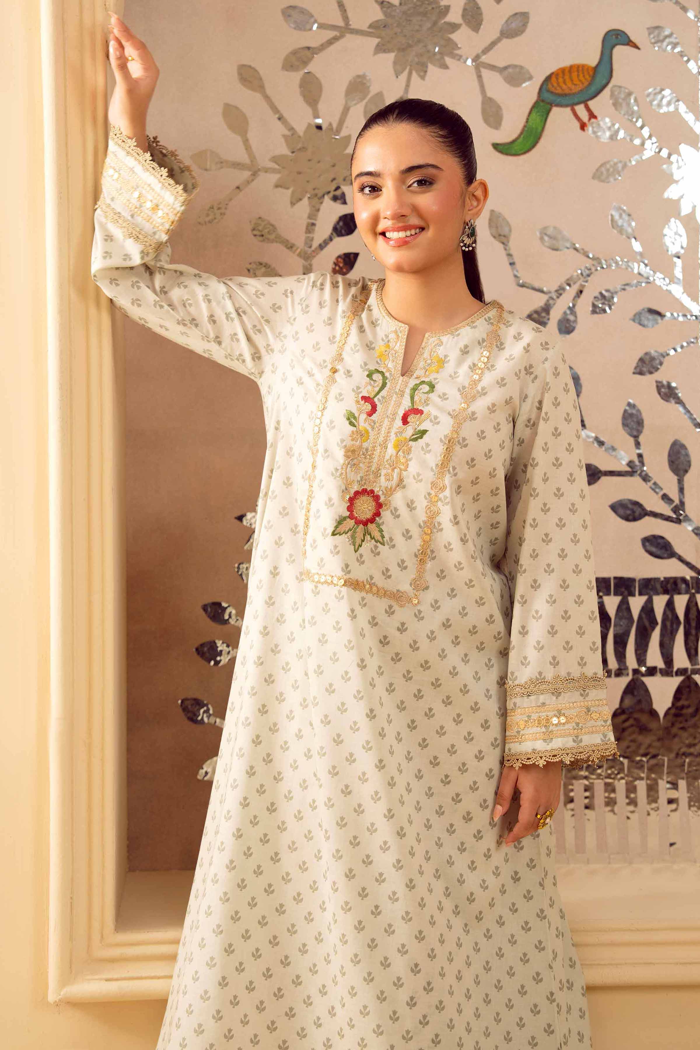 2 Piece - Printed Embroidered Suit - PE25-425 for Women - Pret Collection | Nishat | Shop Online