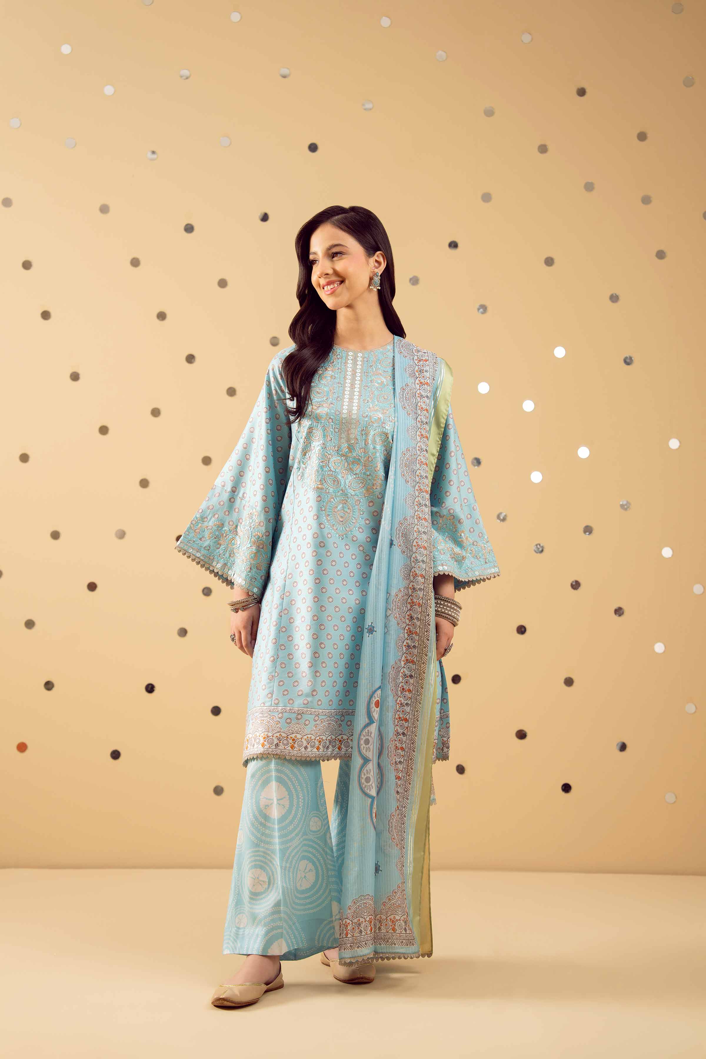 3 Piece - Printed Embroidered Suit - PE25-429 for Women - Pret Collection | Nishat | Shop Online