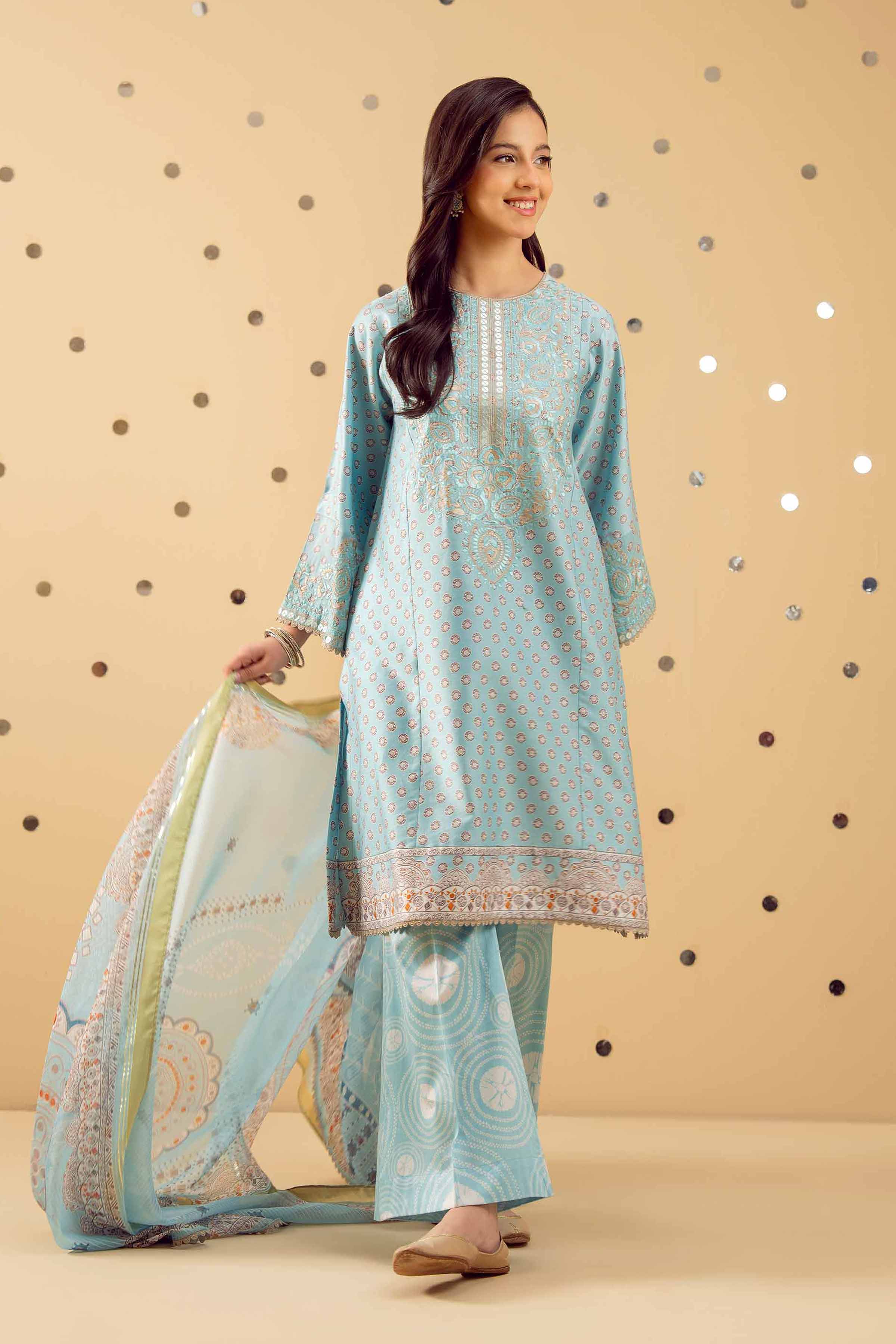 3 Piece - Printed Embroidered Suit - PE25-429 for Women - Pret Collection | Nishat | Shop Online