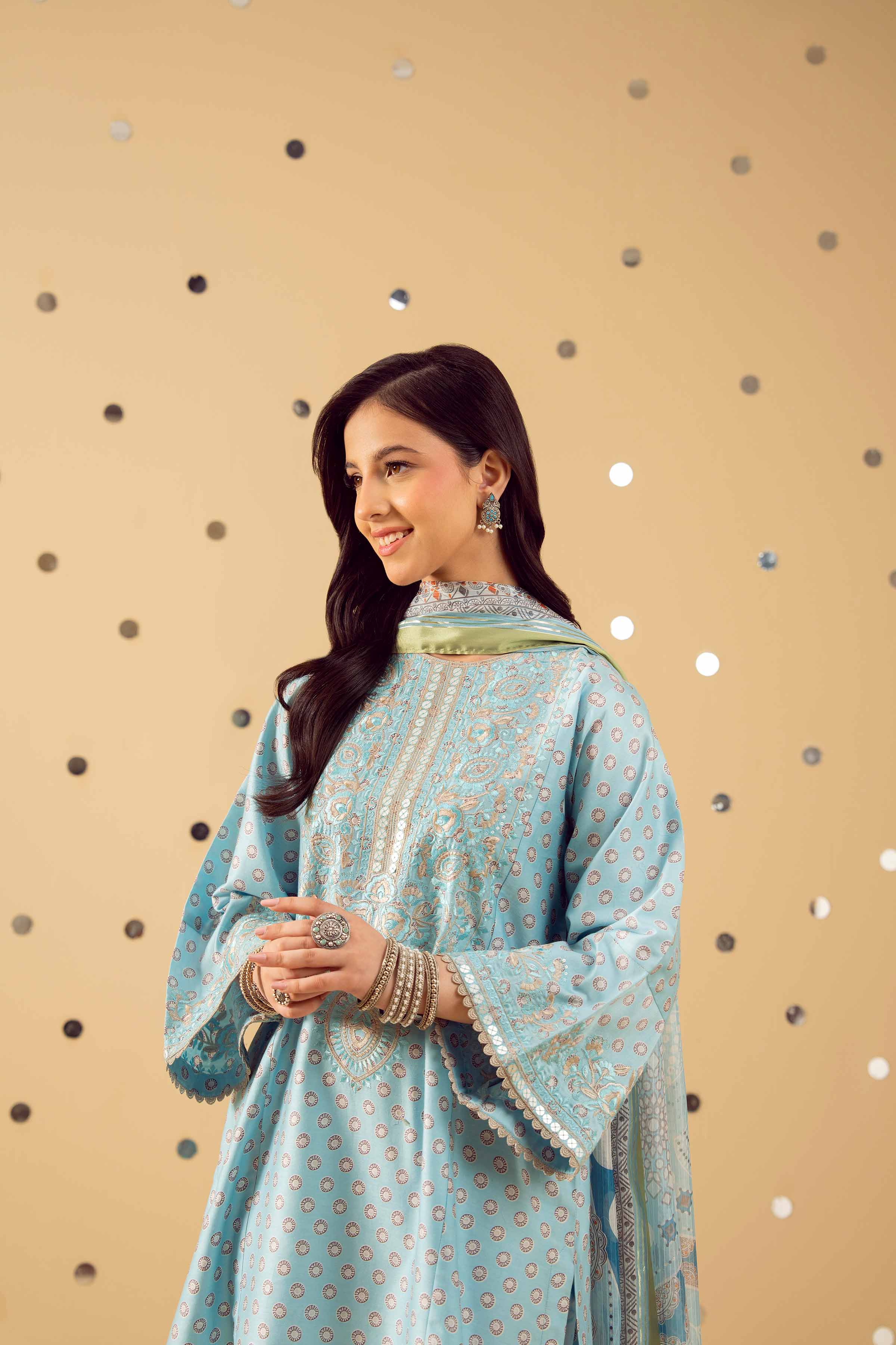 3 Piece - Printed Embroidered Suit - PE25-429 for Women - Pret Collection | Nishat | Shop Online