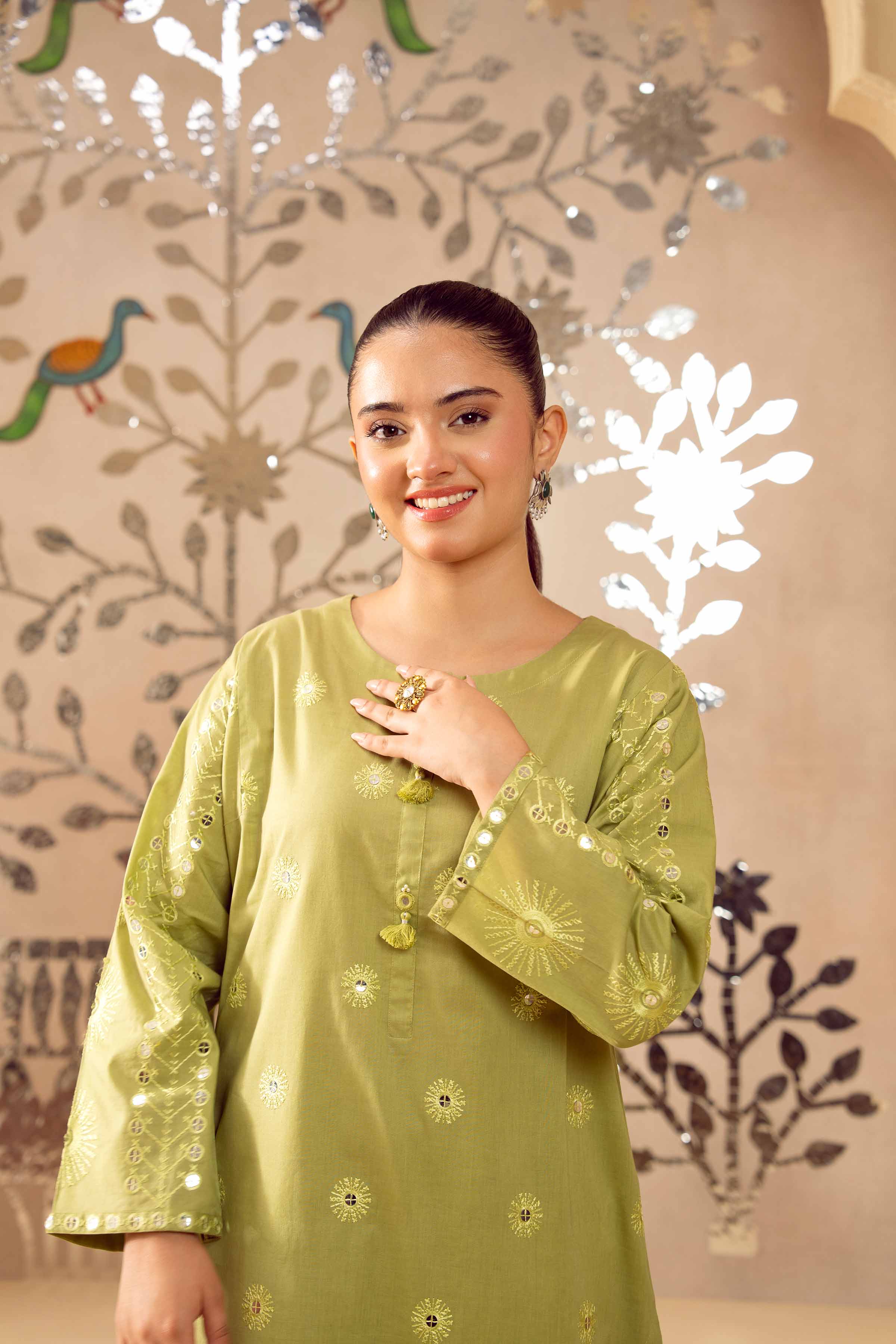 2 Piece - Embroidered Suit - PE25-430