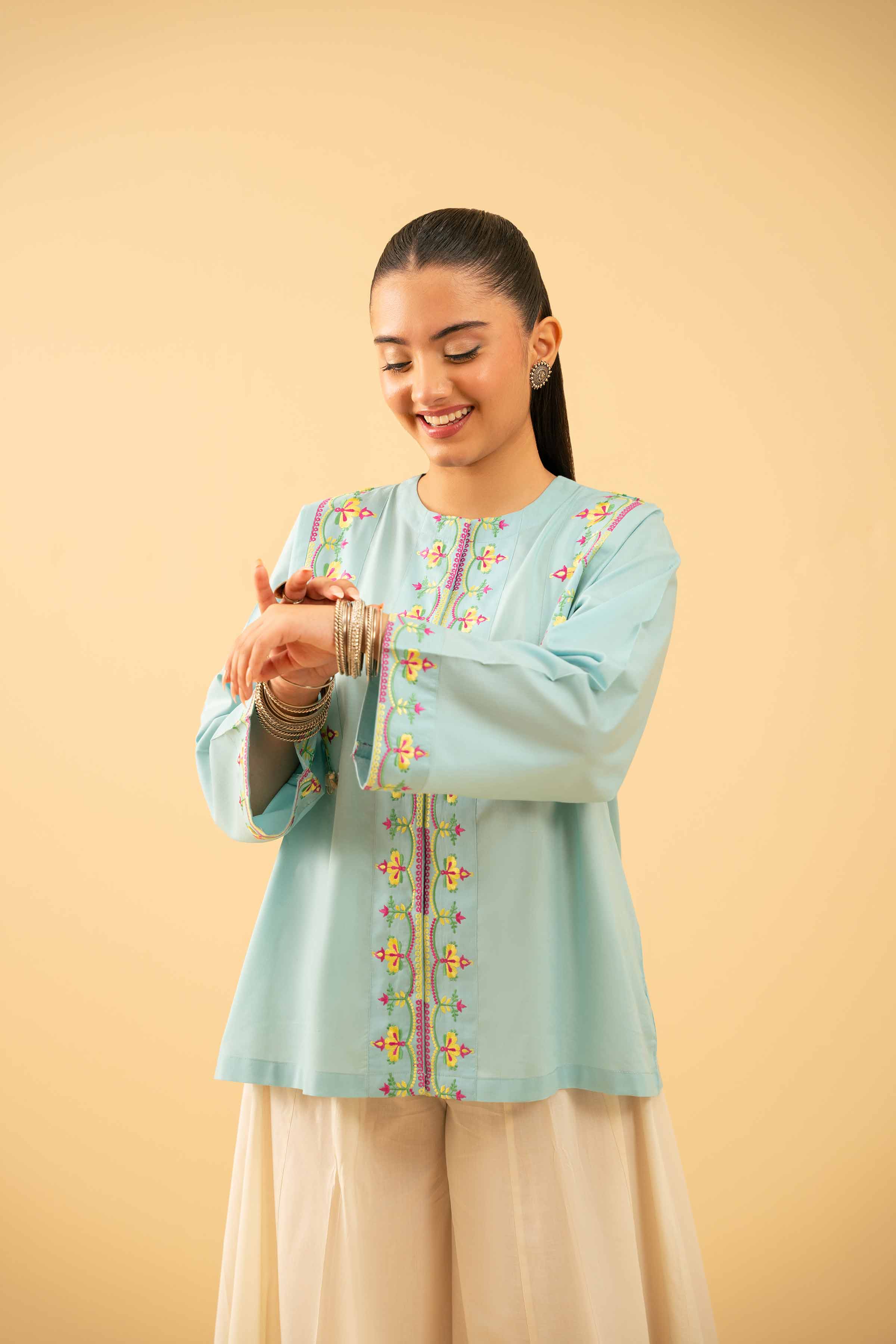 Embroidered Tunic - PE25-441 for Women - Pret Collection | Nishat | Shop Online
