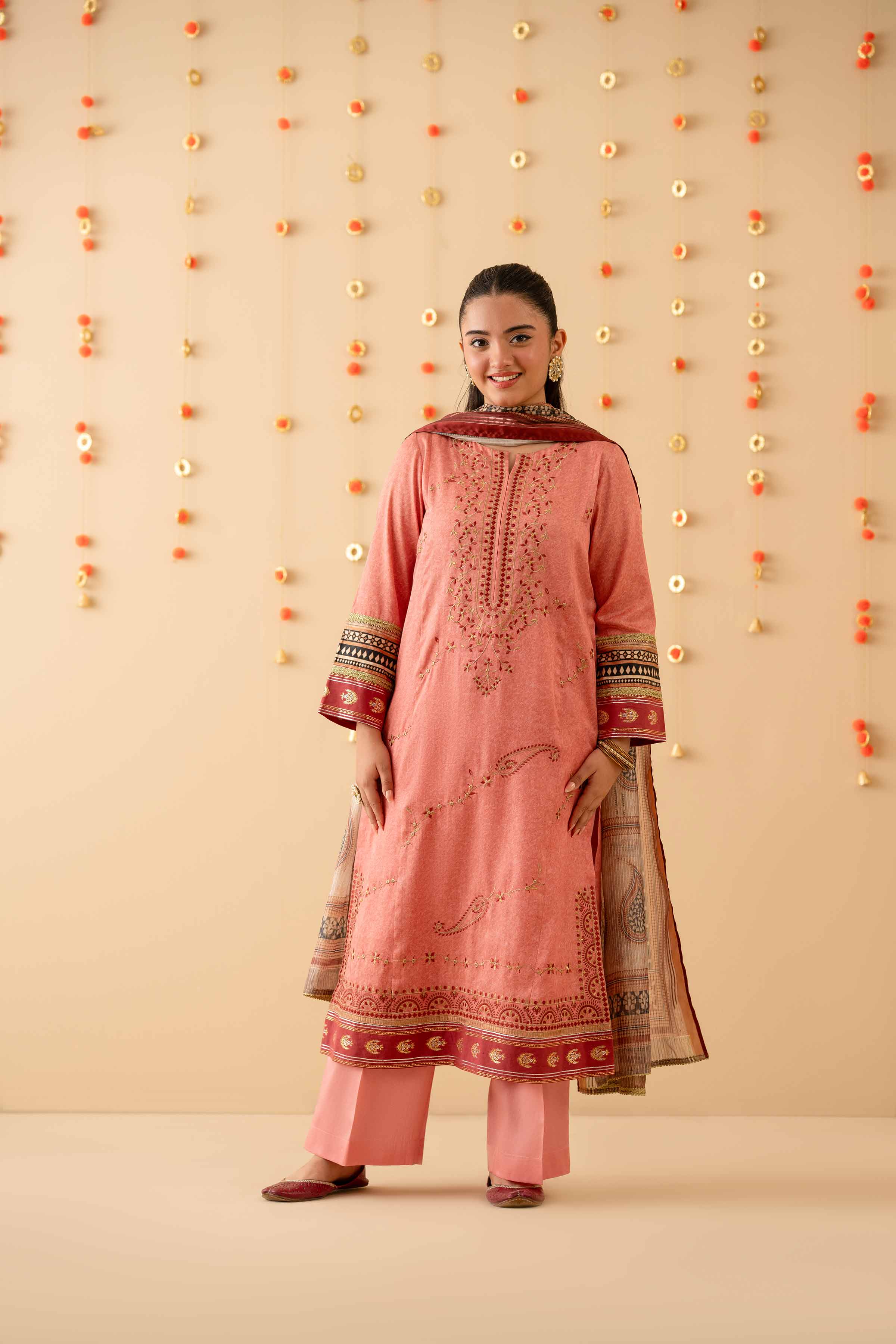 3 Piece - Printed Embroidered Suit - PE25-452 for Women - Pret Collection | Nishat | Shop Online