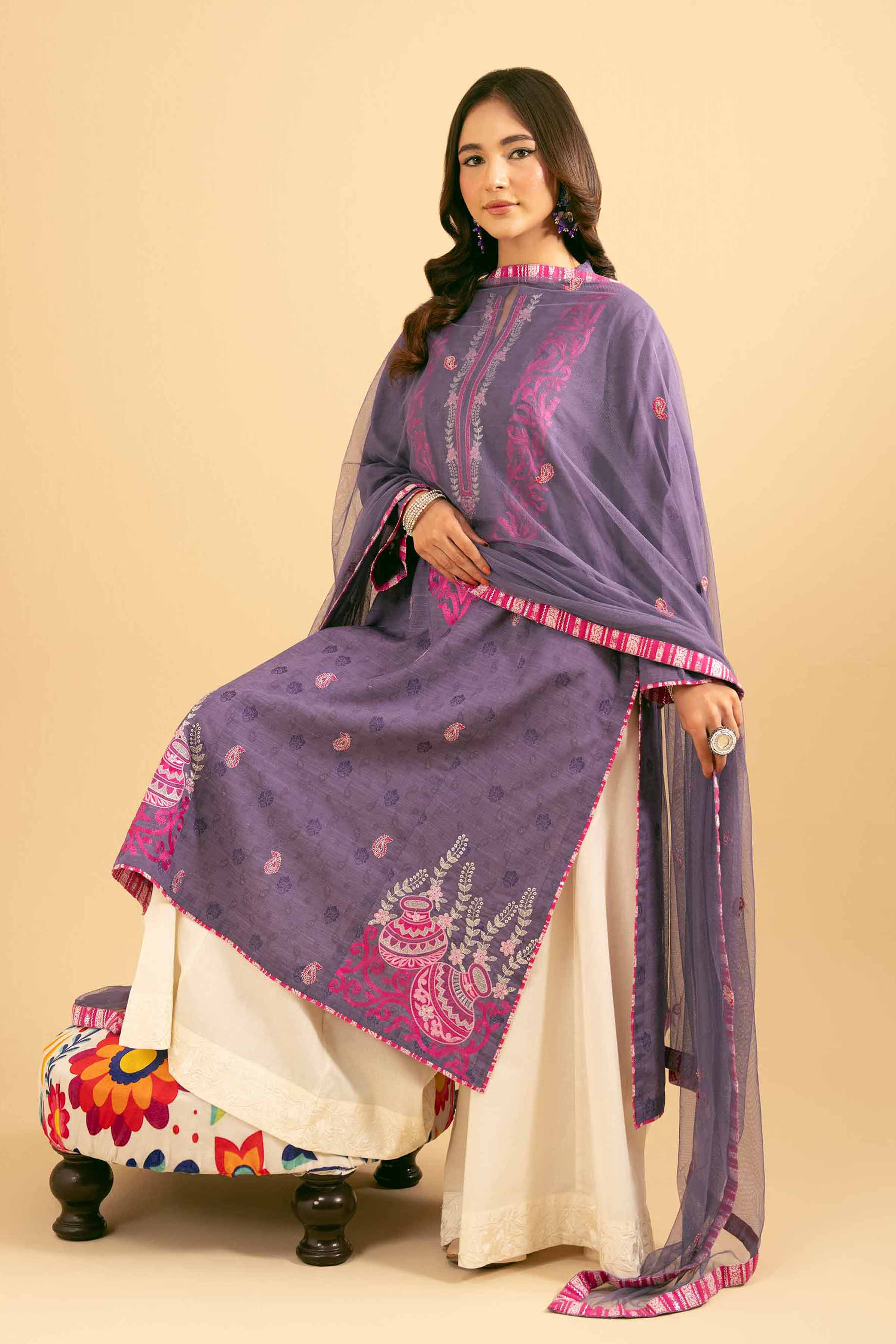 2 Piece - Embroidered Suit - PE25-471 for Women - Pret Collection | Nishat | Shop Online