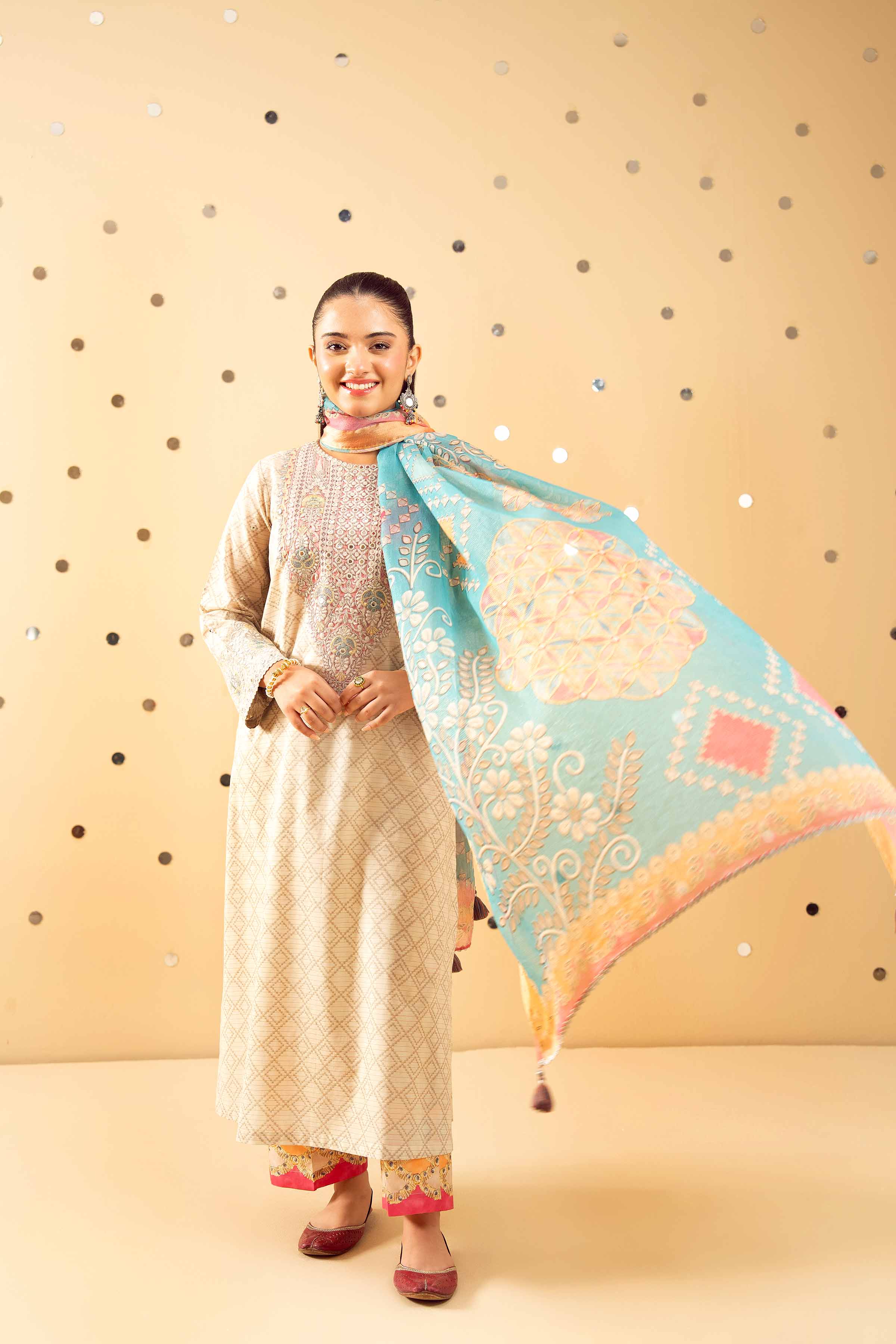 3 Piece - Printed Embroidered Suit - PE25-489 for Women - Pret Collection | Nishat | Shop Online