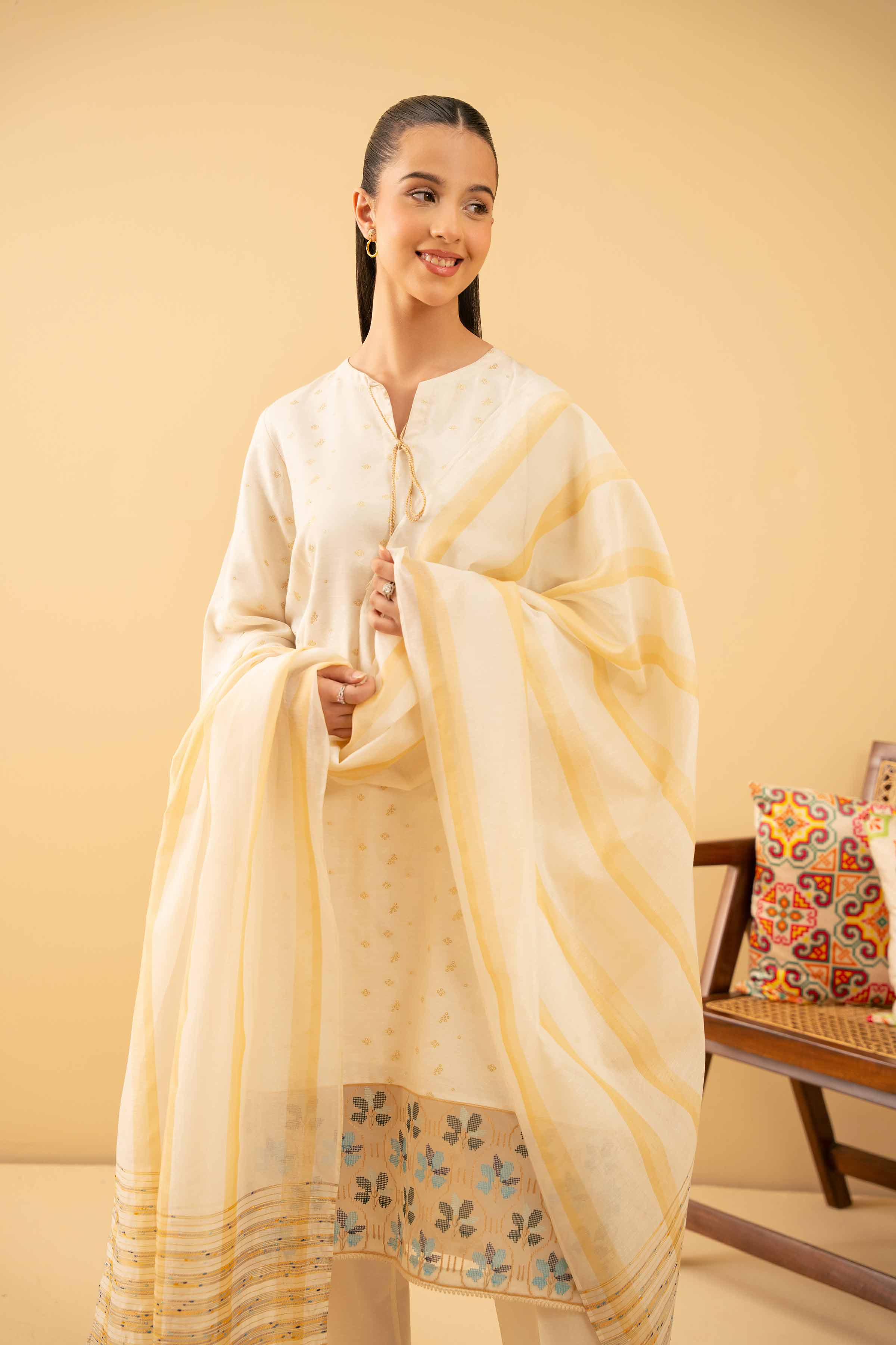 3 Piece - Embroidered Suit - PE25-496 for Women - Pret Collection | Nishat | Shop Online