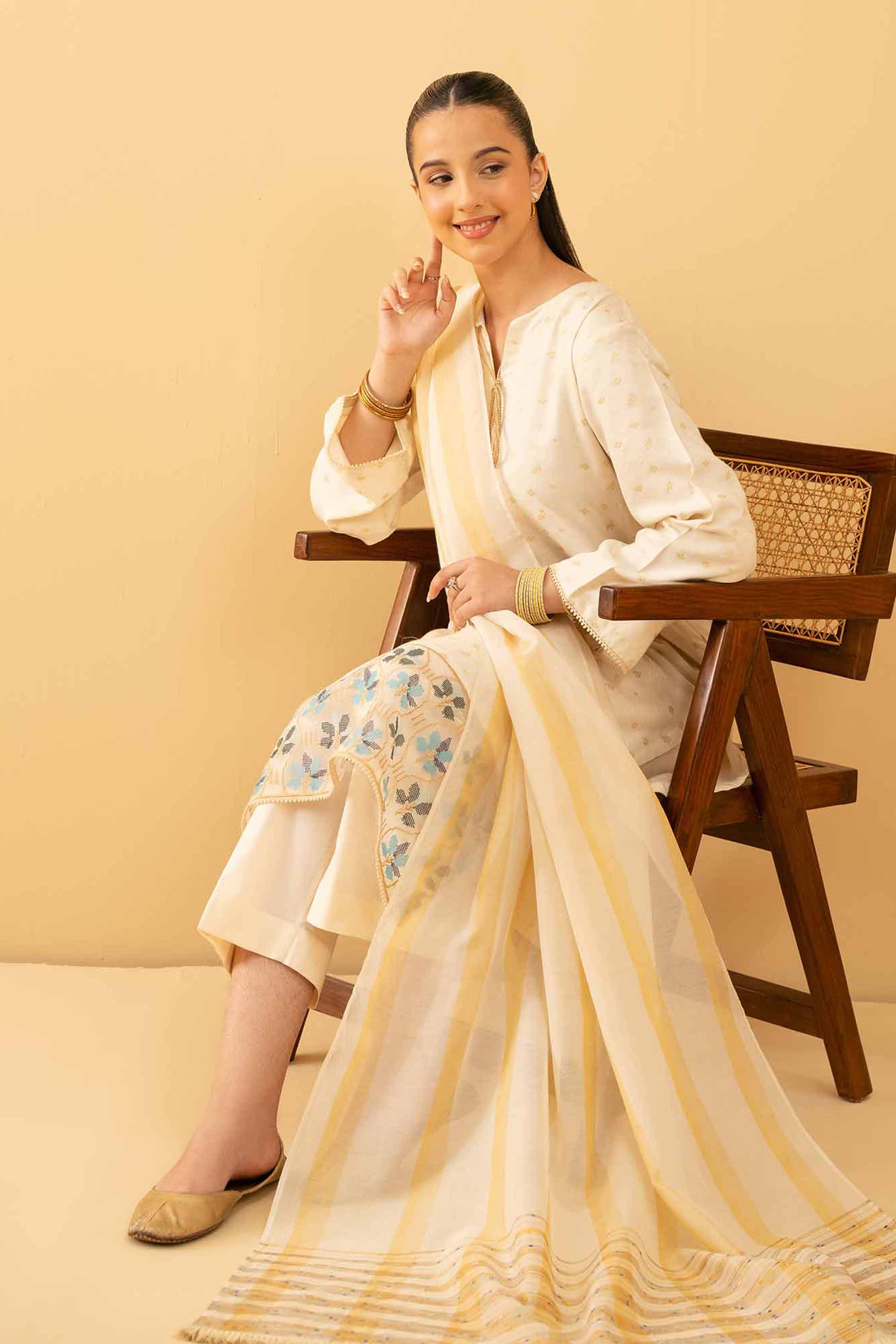 3 Piece - Embroidered Suit - PE25-496 for Women - Pret Collection | Nishat | Shop Online