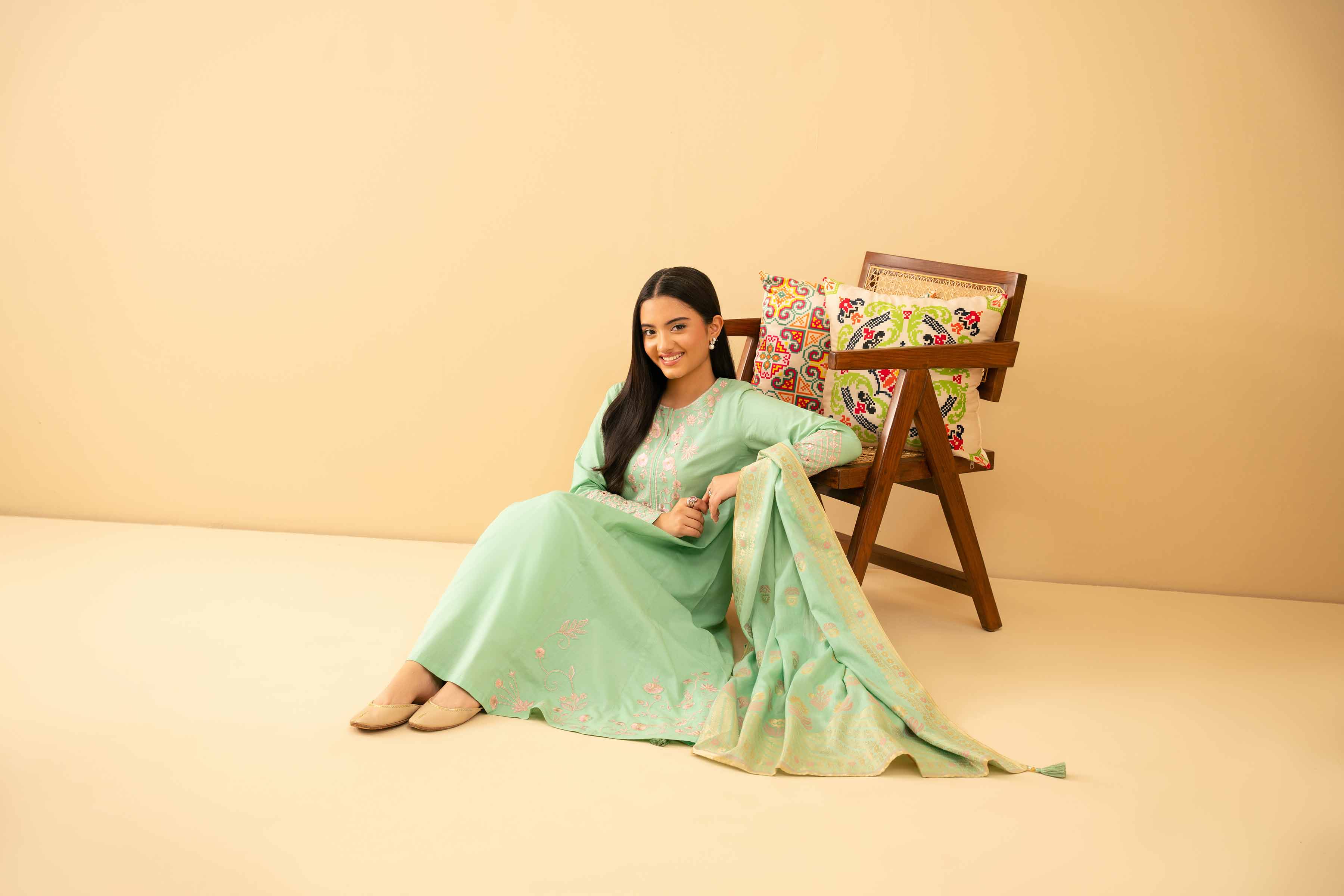 3 Piece - Embroidered Suit - PE25-500 for Women - Pret Collection | Nishat | Shop Online