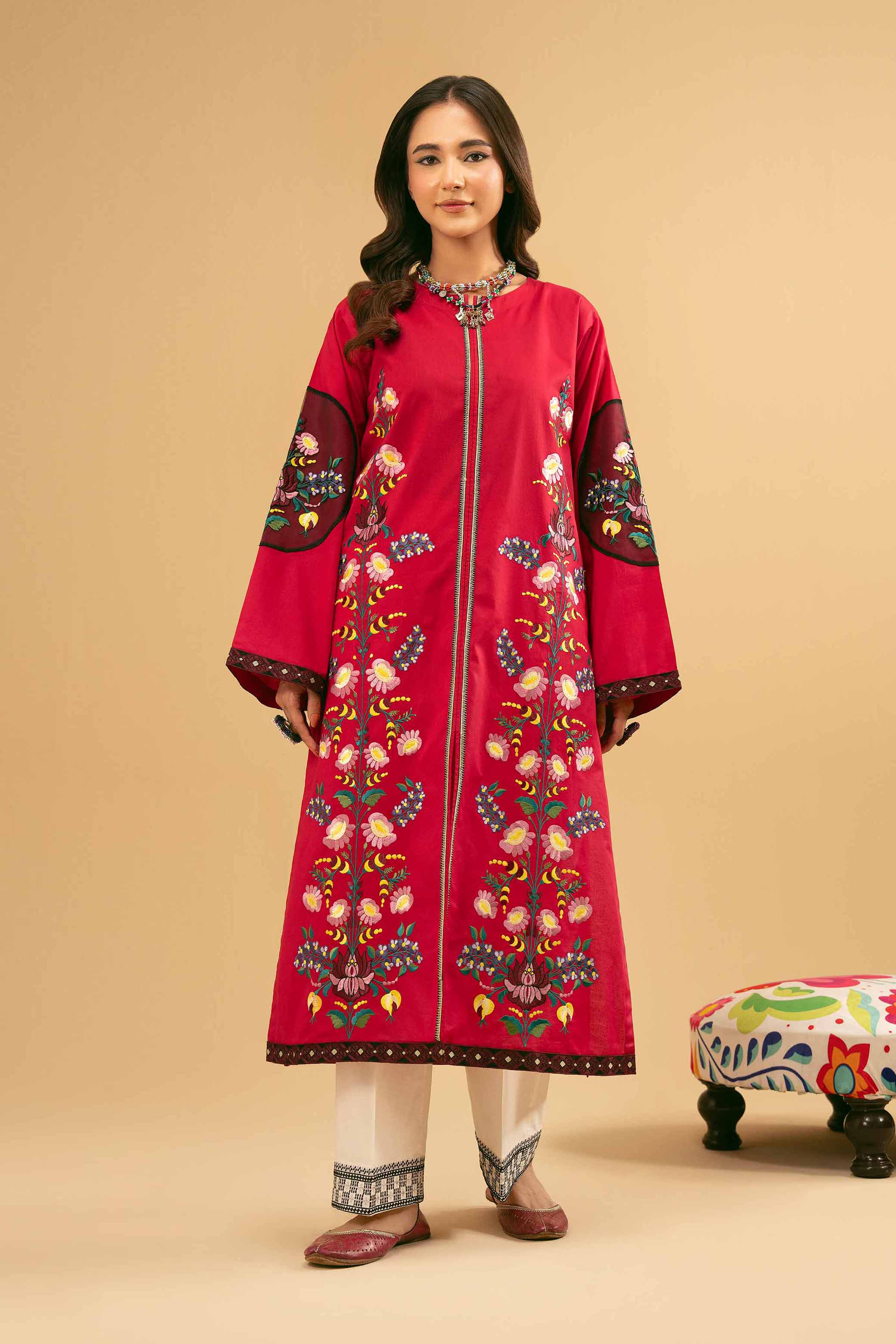 Embroidered Kurta - PE25-503 for Women - Pret Collection | Nishat | Shop Online