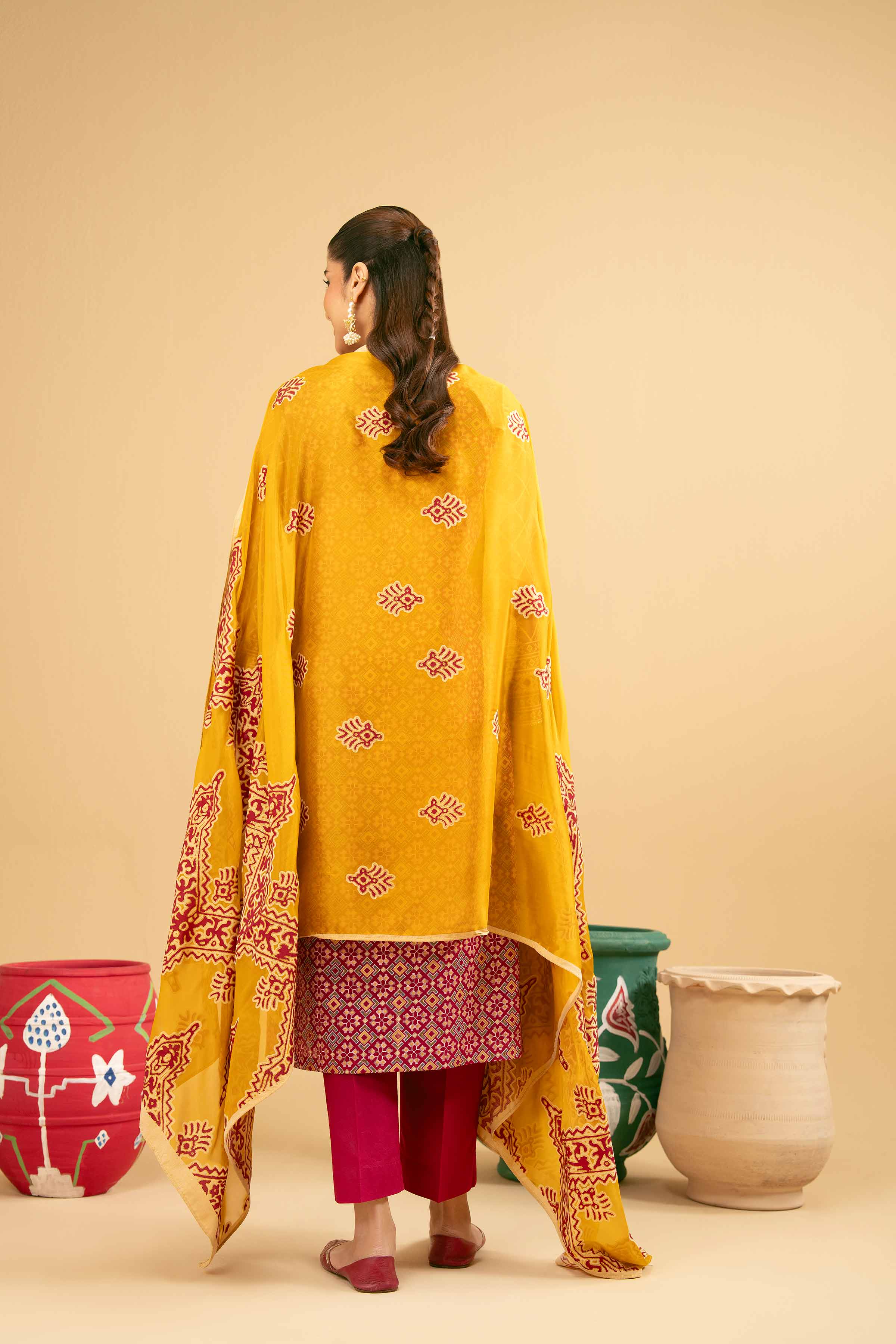 3 Piece - Printed Embroidered Suit - PE25-504 for Women - Pret Collection | Nishat | Shop Online