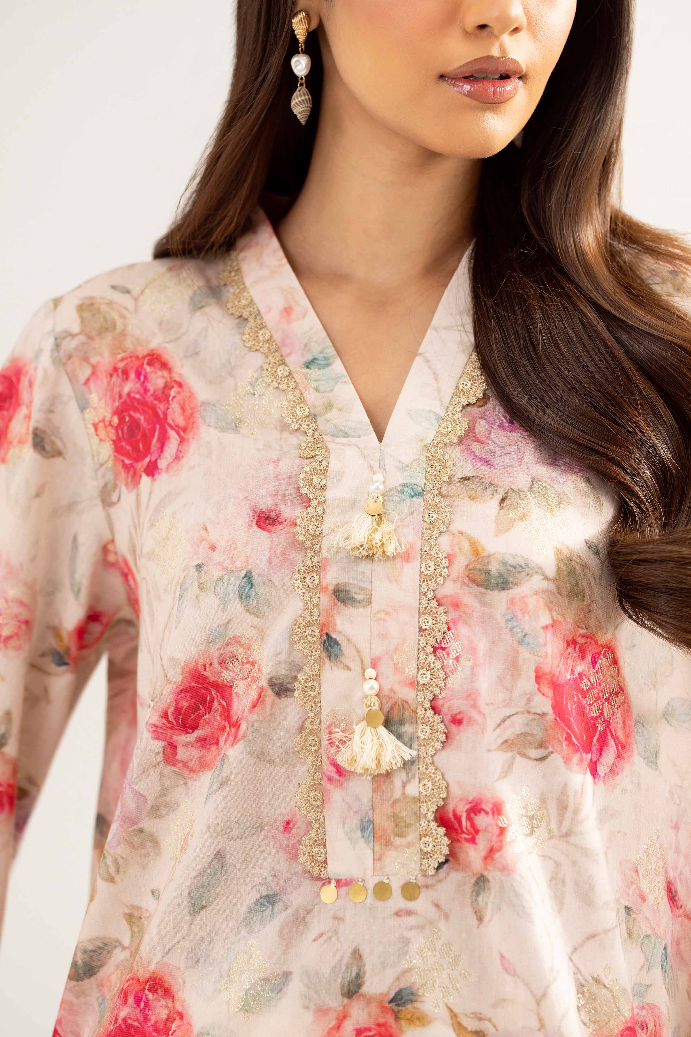 Printed Embroidered Shirt - PE25-94 for Women - Pret Collection | Nishat | Shop Online