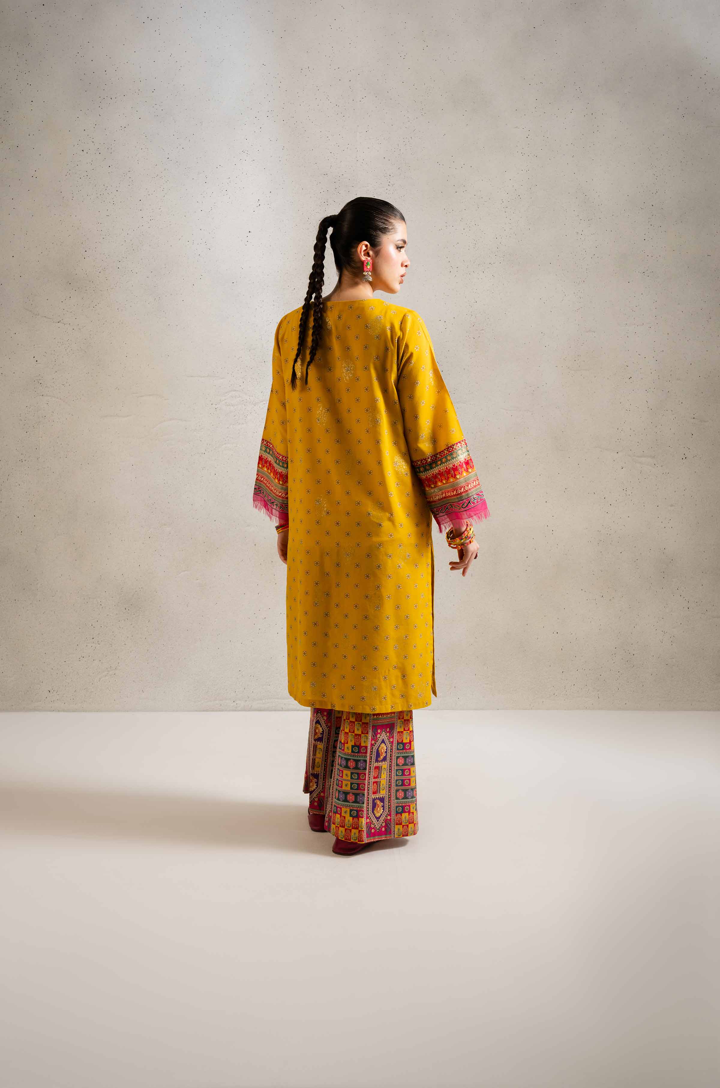 2 Piece - Printed Embroidered Suit - PE25-97