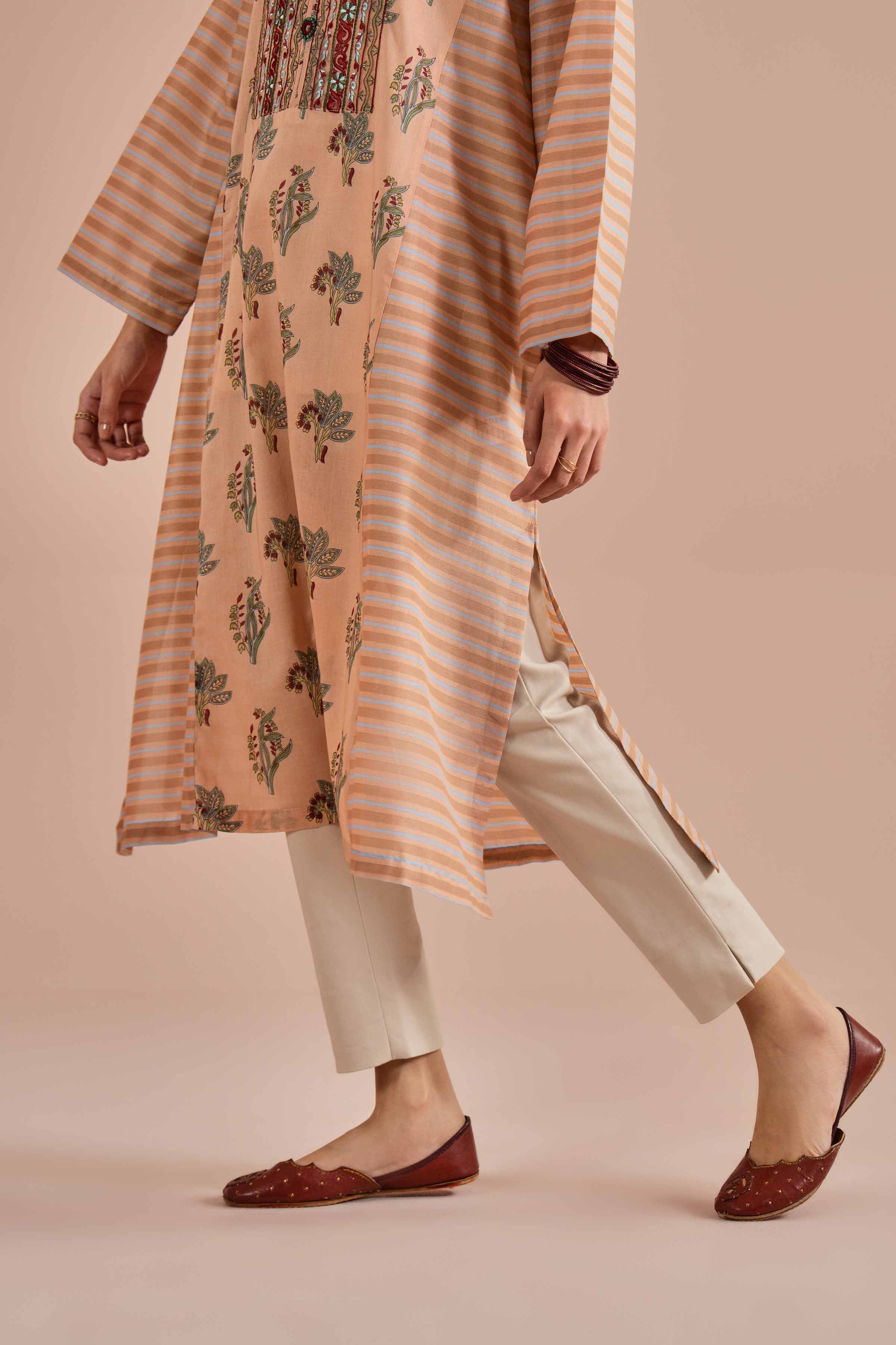 Printed Embroidered Shirt - PE26-01 for Women - Pret Collection | Nishat | Shop Online