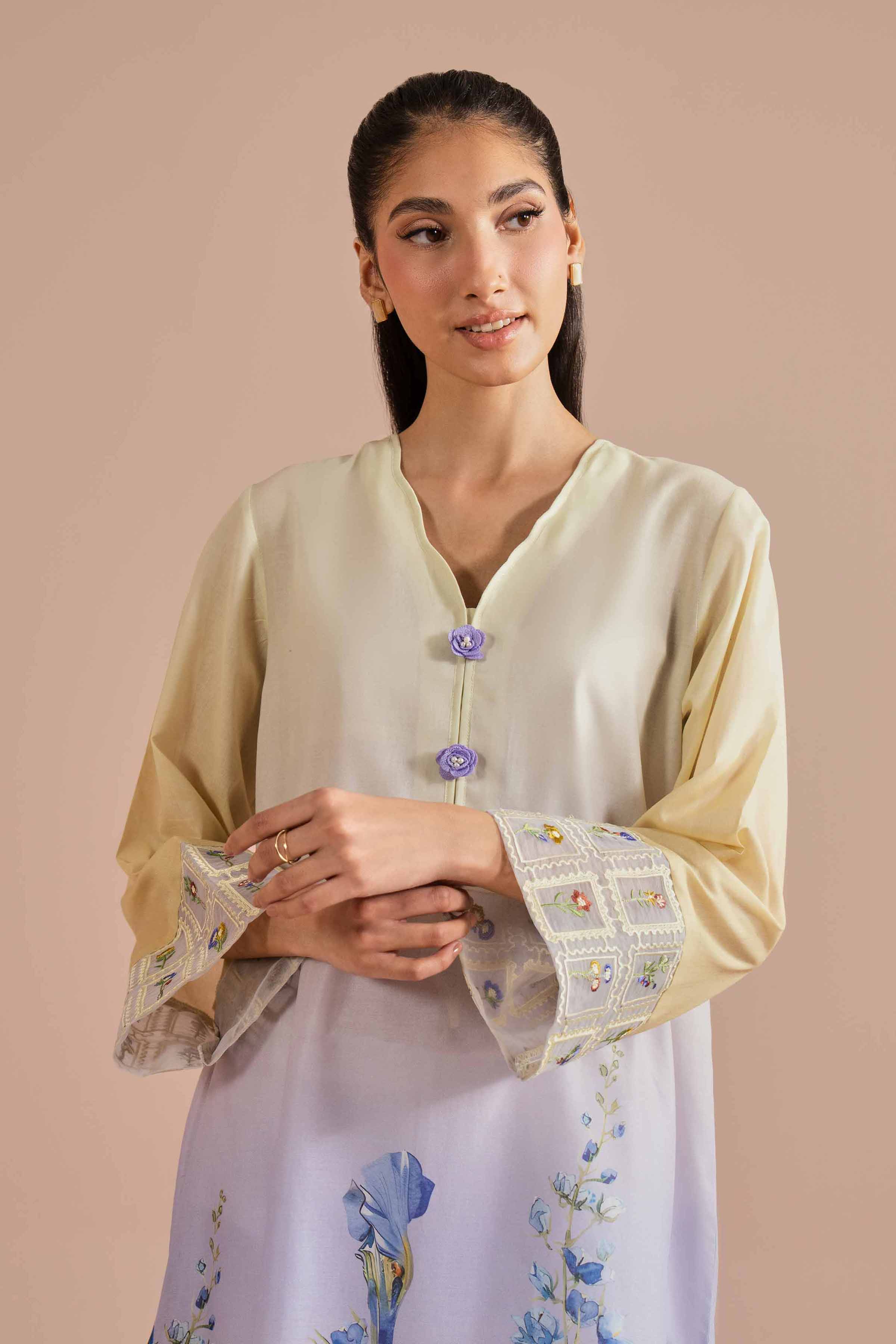 Printed Embroidered Shirt - PE26-02 for Women - Pret Collection | Nishat | Shop Online