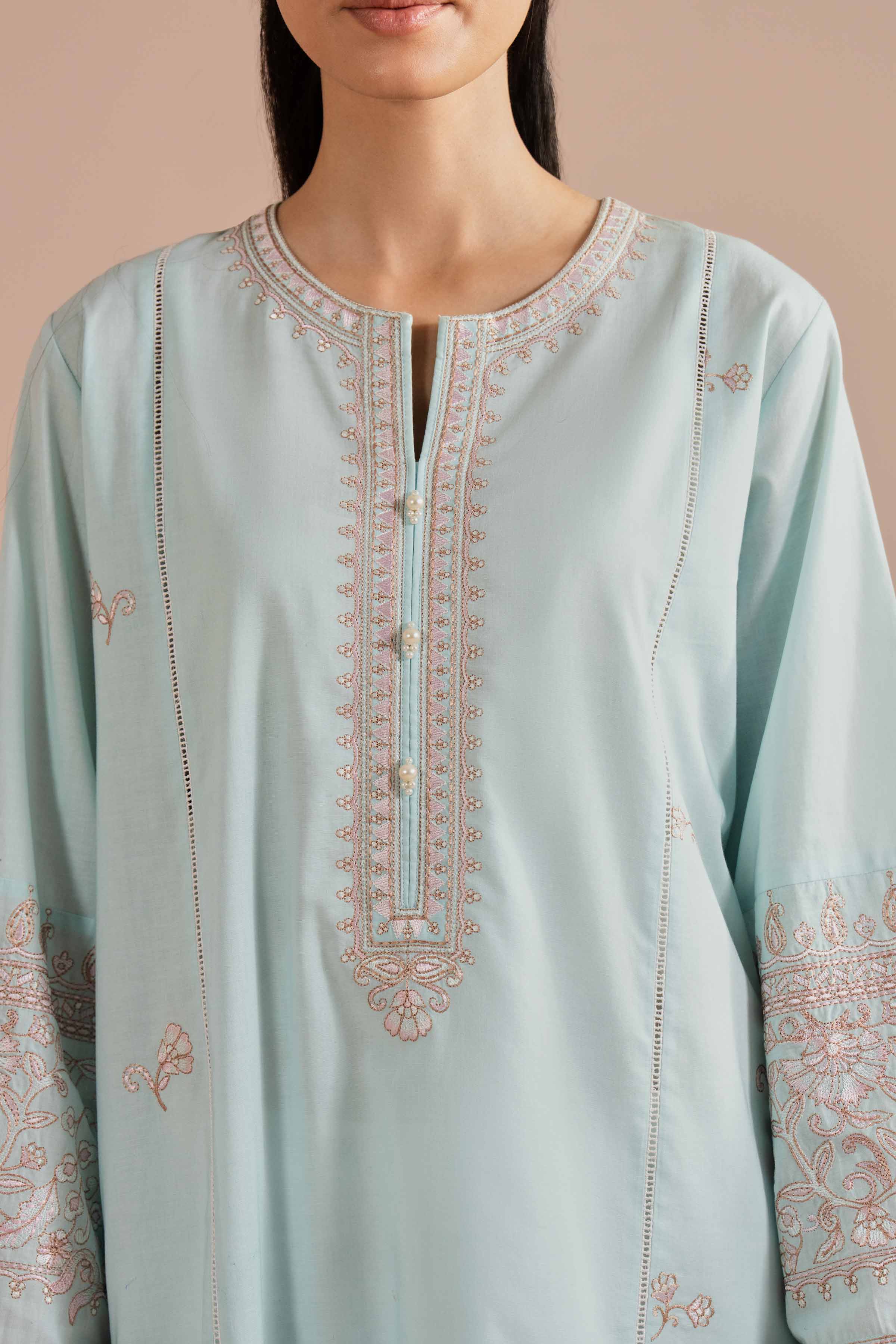 Embroidered Shirt - PE26-04 for Women - Pret Collection | Nishat | Shop Online