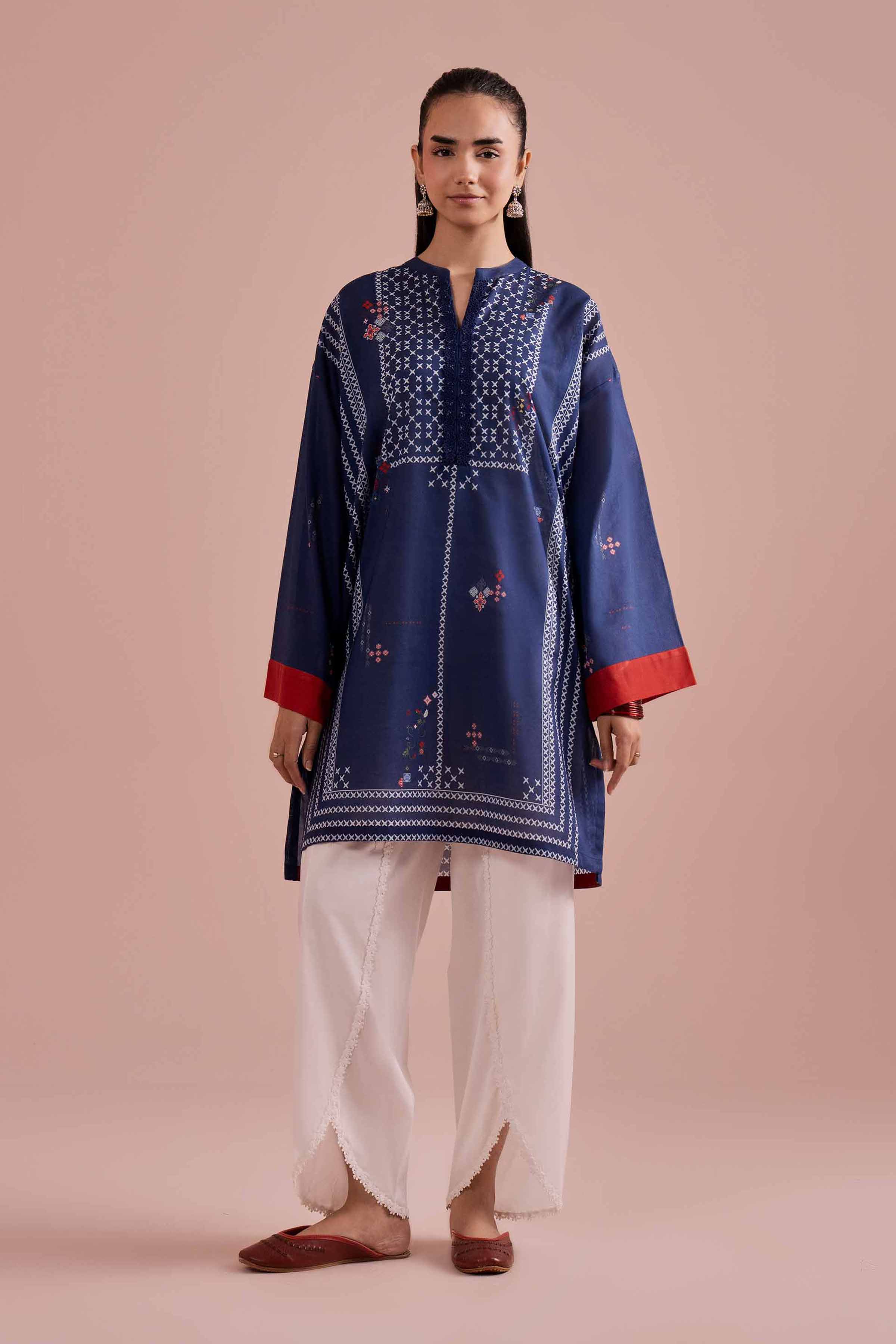 Printed Tunic - PE26-102 for Women - Pret Collection | Nishat | Shop Online