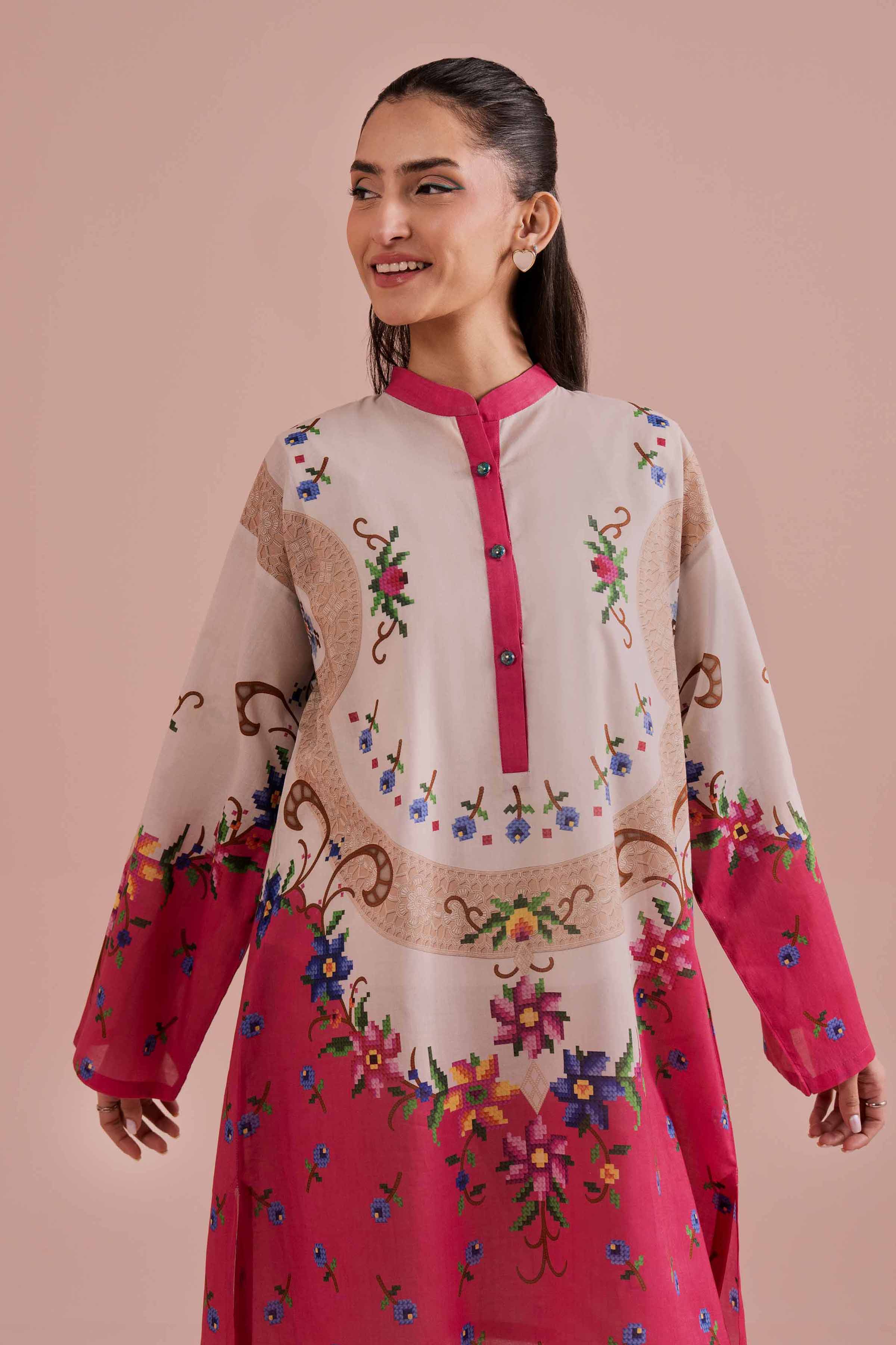 Printed Tunic - PE26-112 for Women - Pret Collection | Nishat | Shop Online