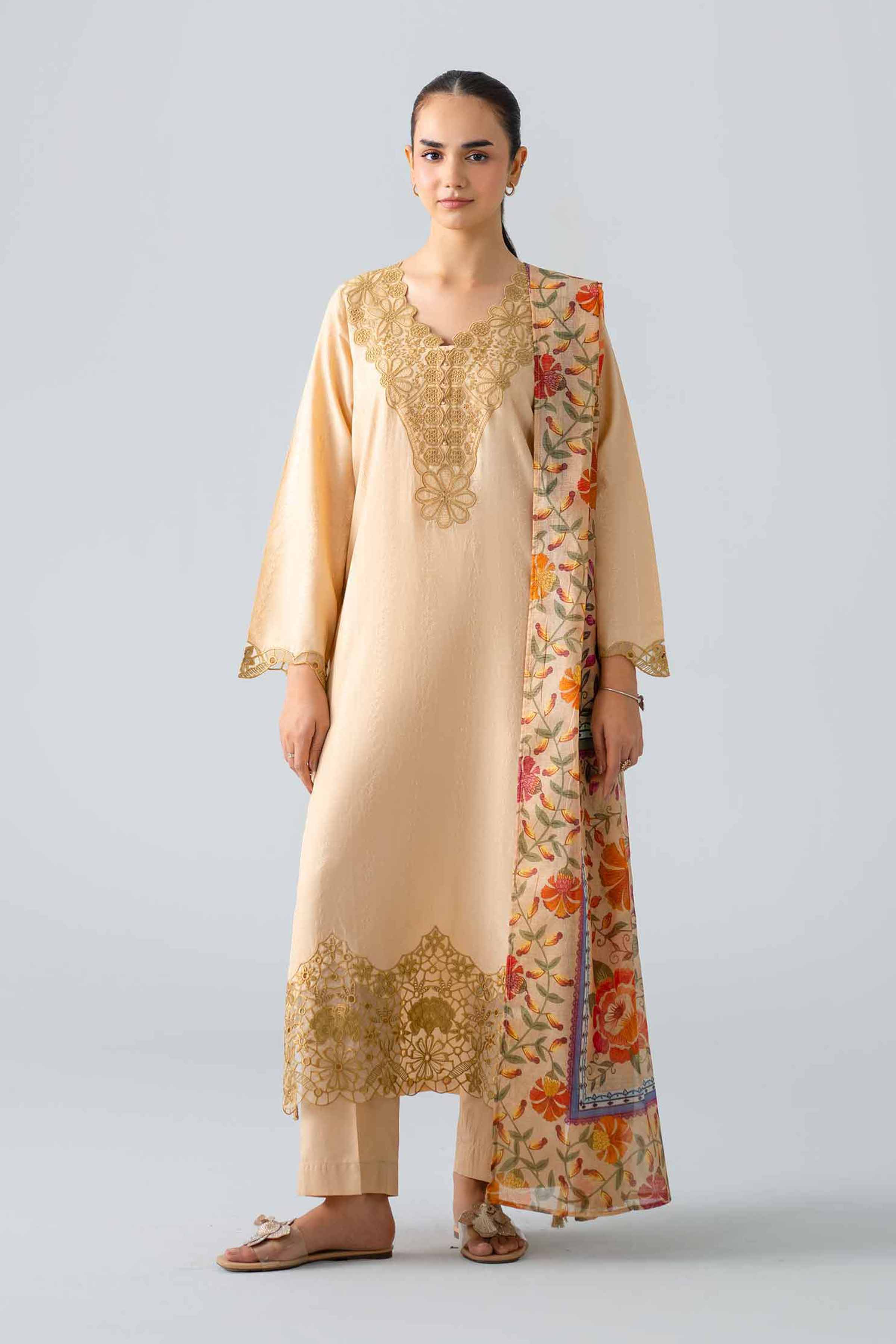 3 Piece - Embroidered Suit - PE26-118