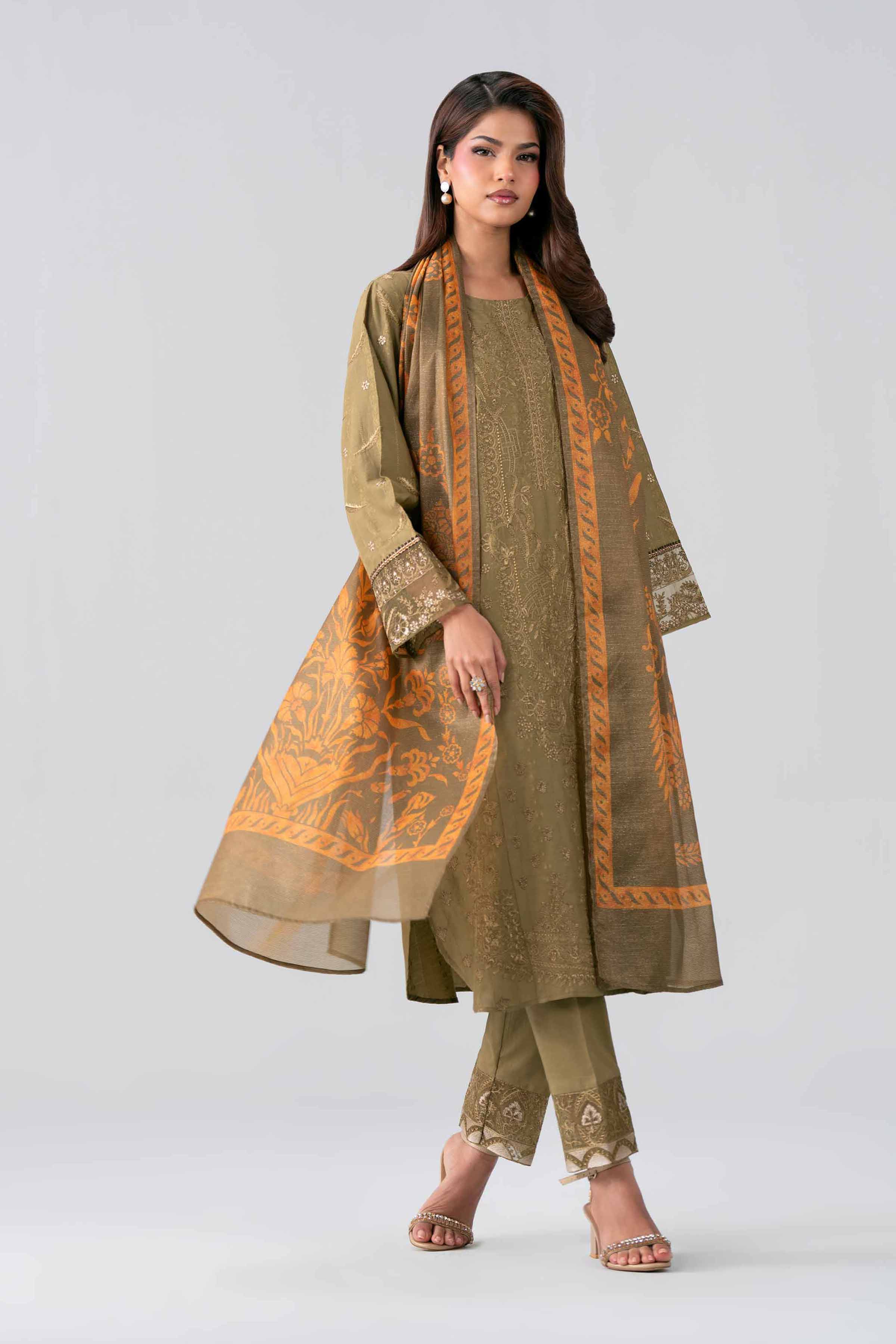 3 Piece - Embroidered Suit - PE26-120