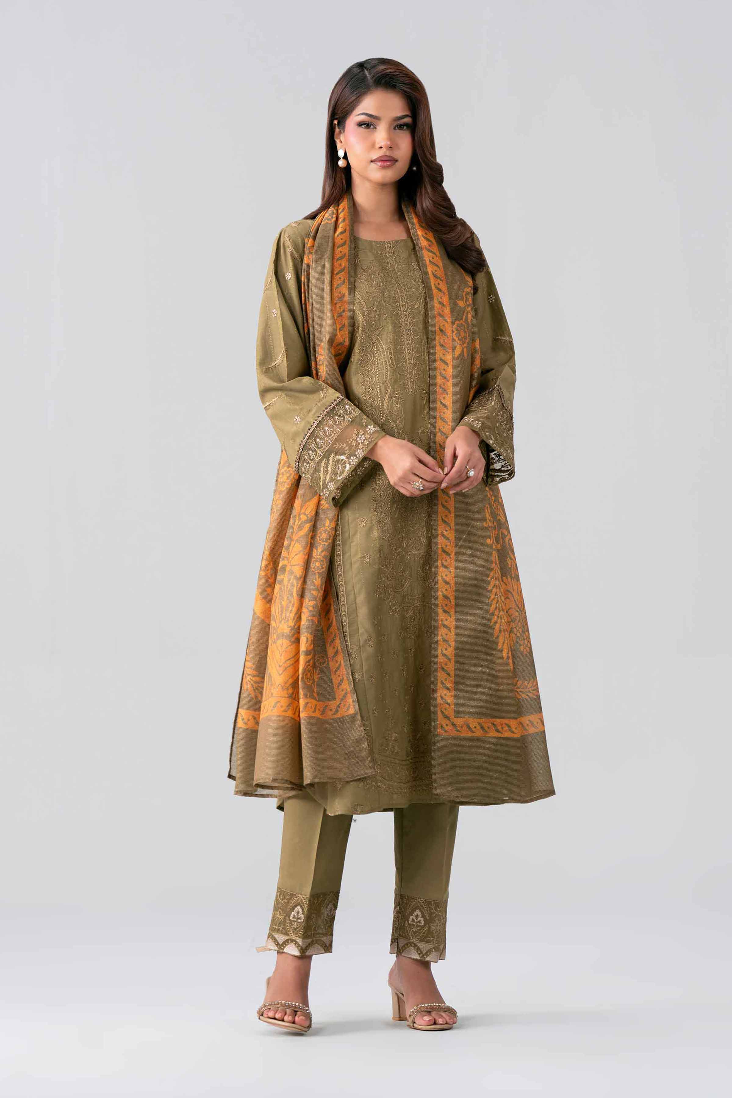 3 Piece - Embroidered Suit - PE26-120