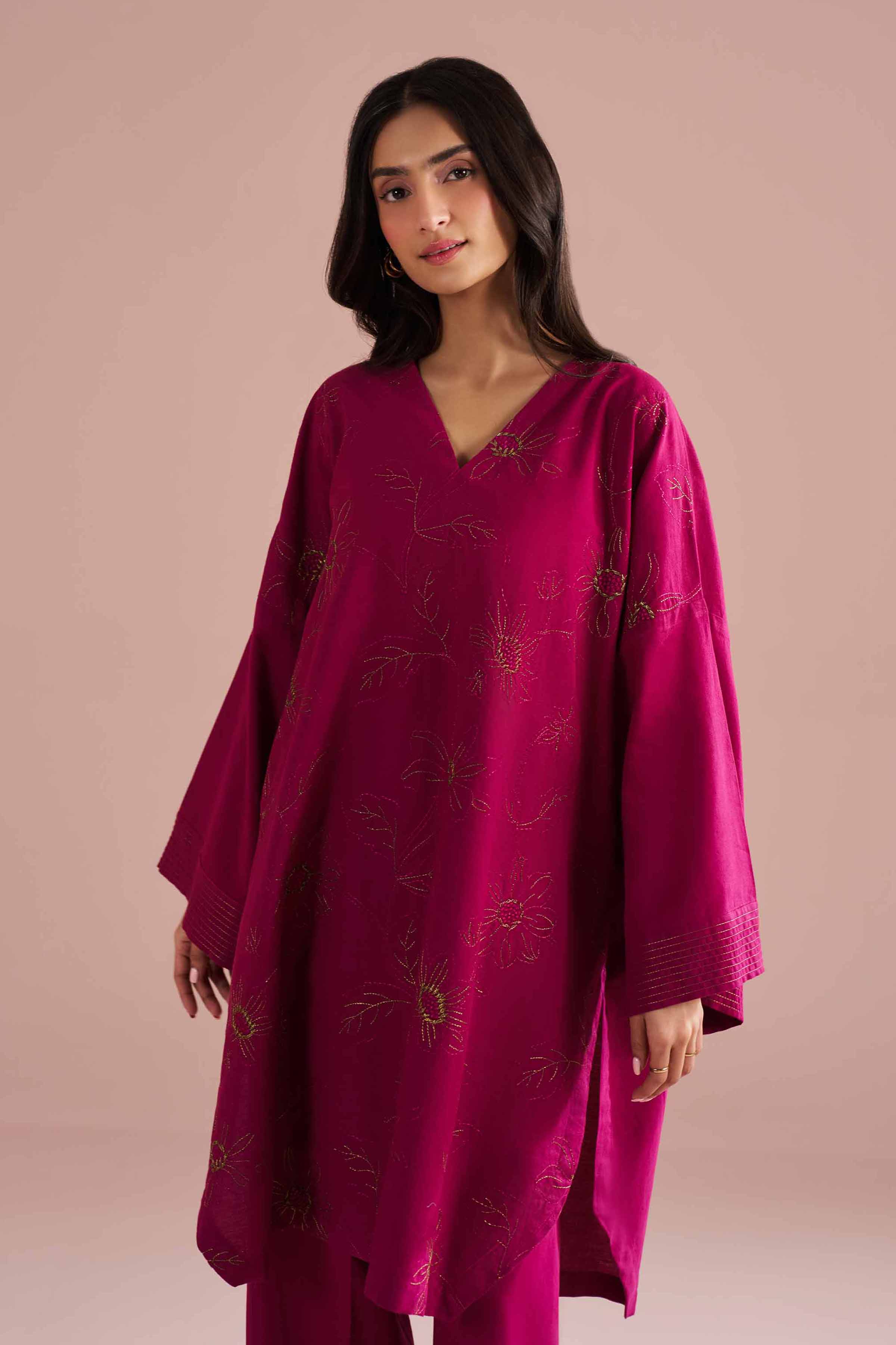 2 Piece - Embroidered Suit - PE26-148 for Women - Pret Collection | Nishat | Shop Online