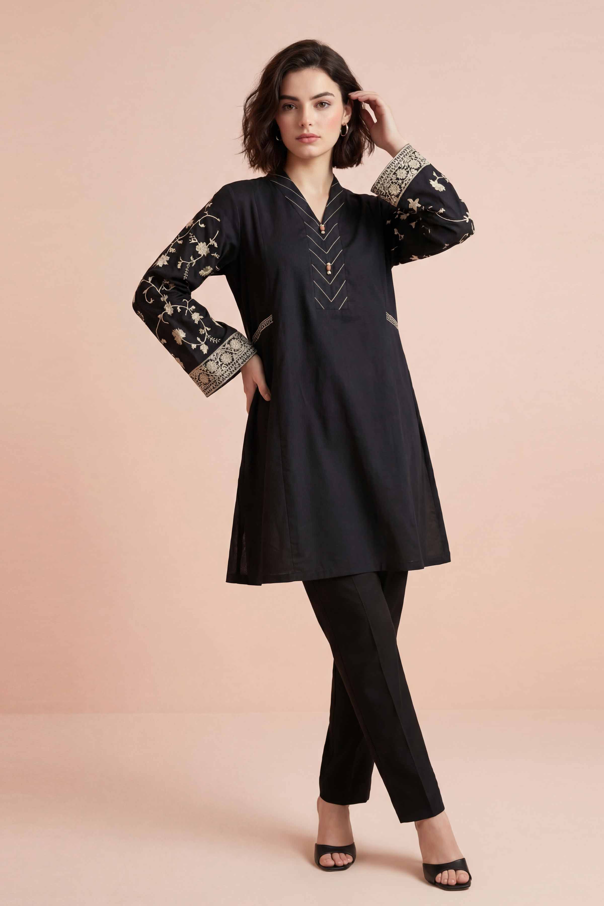 2 Piece - Embroidered Suit - PE26-164