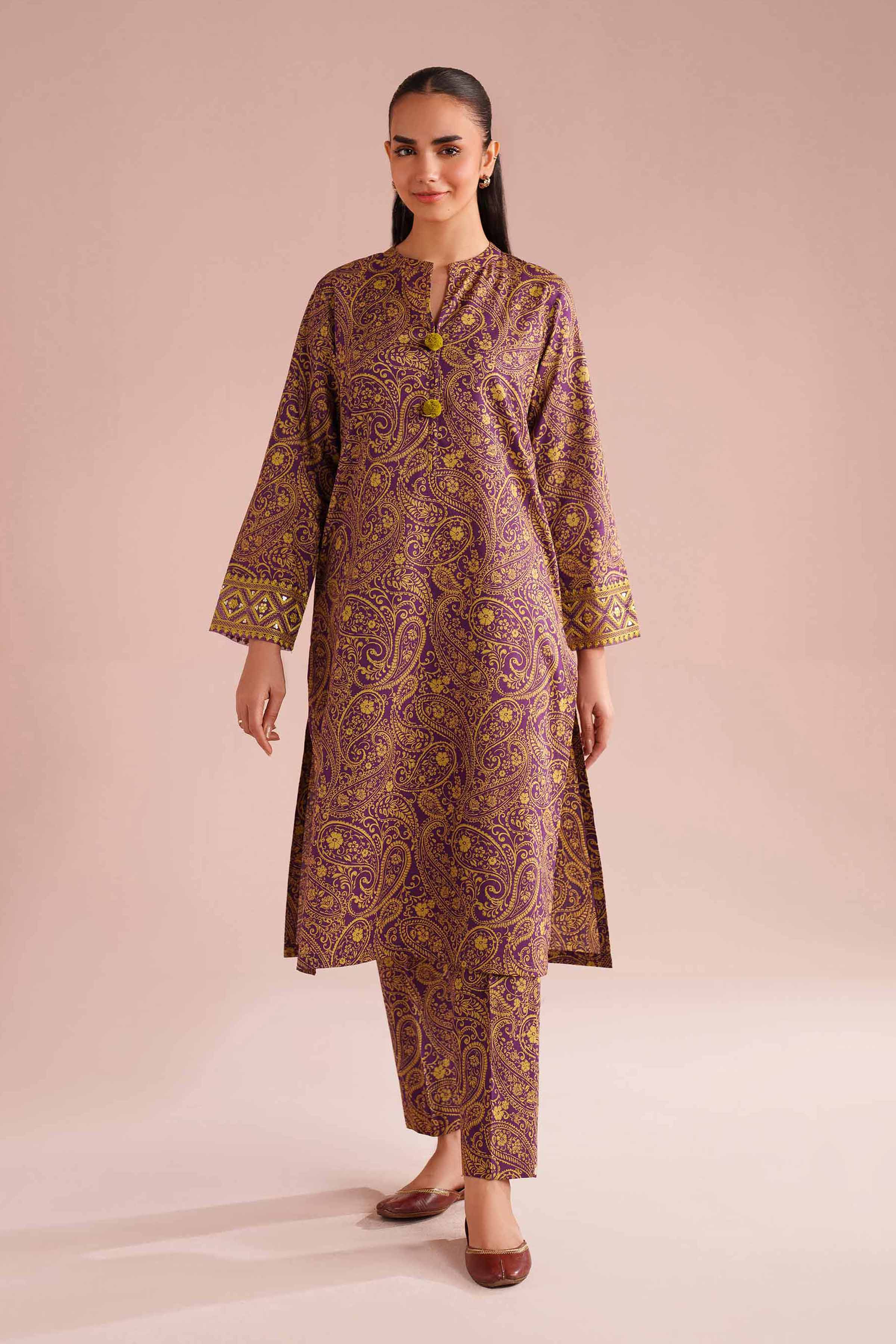 2 Piece - Printed Embroidered Suit - PE26-199 for Women - Pret Collection | Nishat | Shop Online