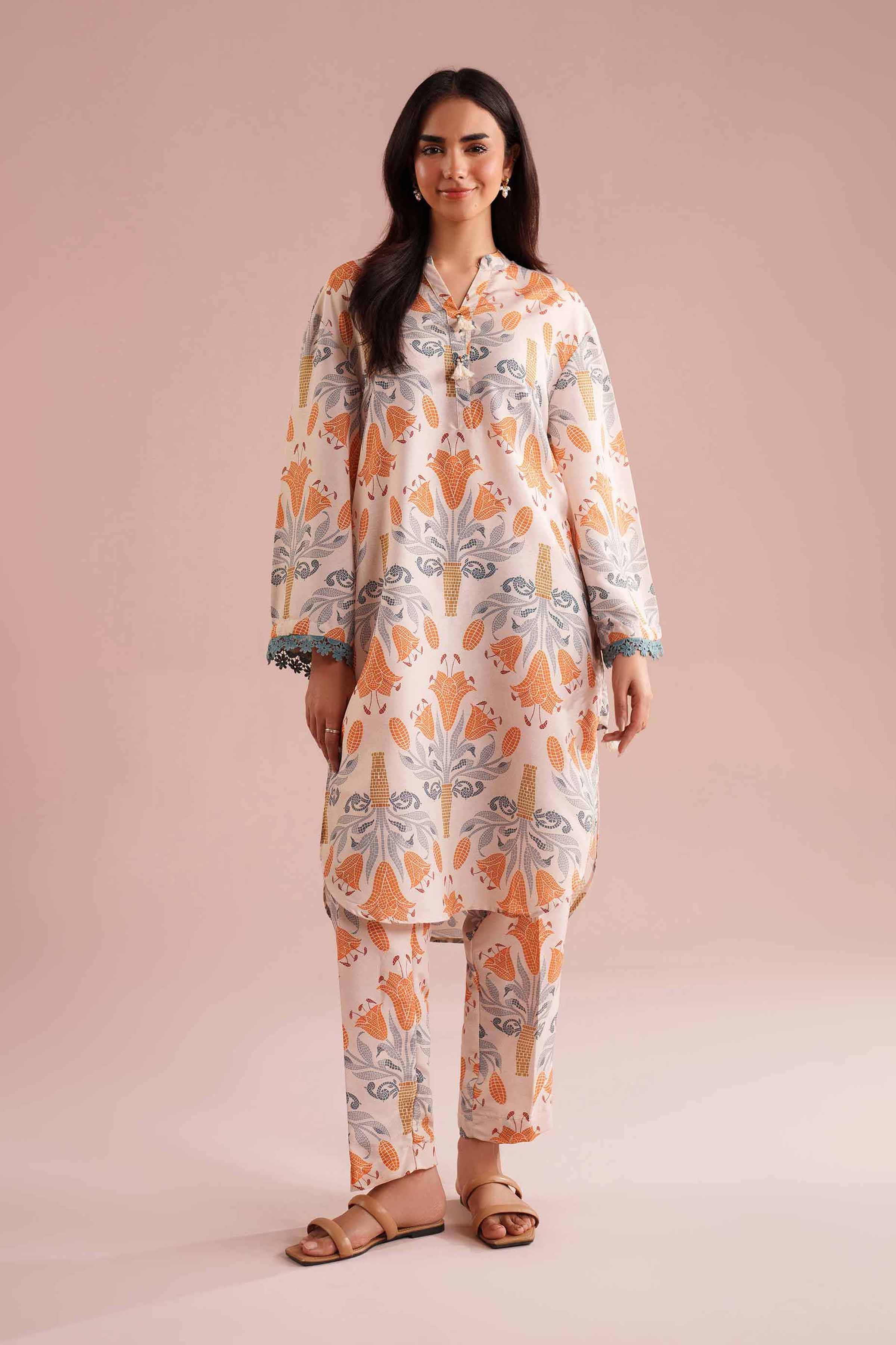2 Piece - Printed Suit - PE26-20 for Women - Pret Collection | Nishat | Shop Online
