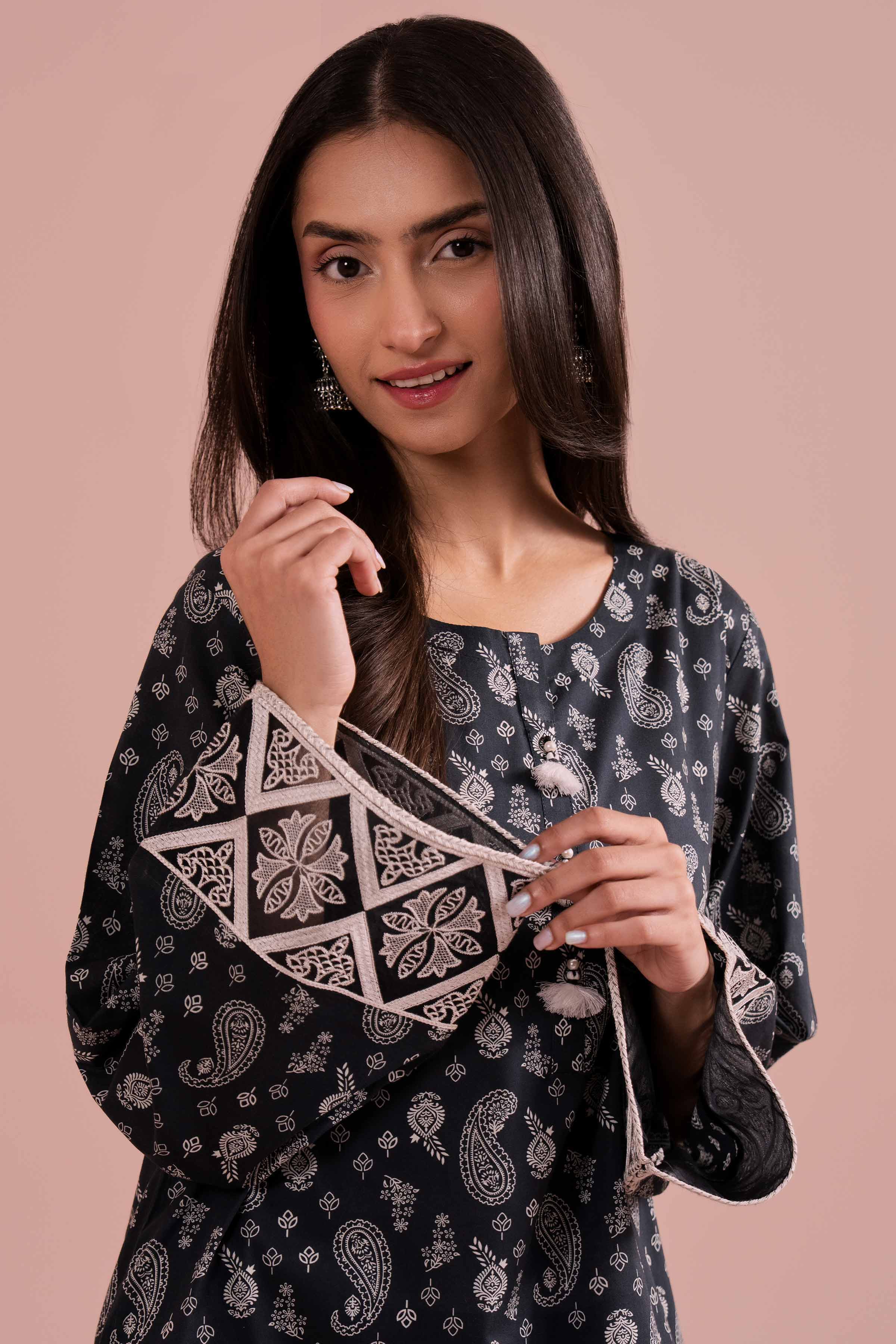 2 Piece - Printed Embroidered Suit - PE26-200 for Women - Pret Collection | Nishat | Shop Online