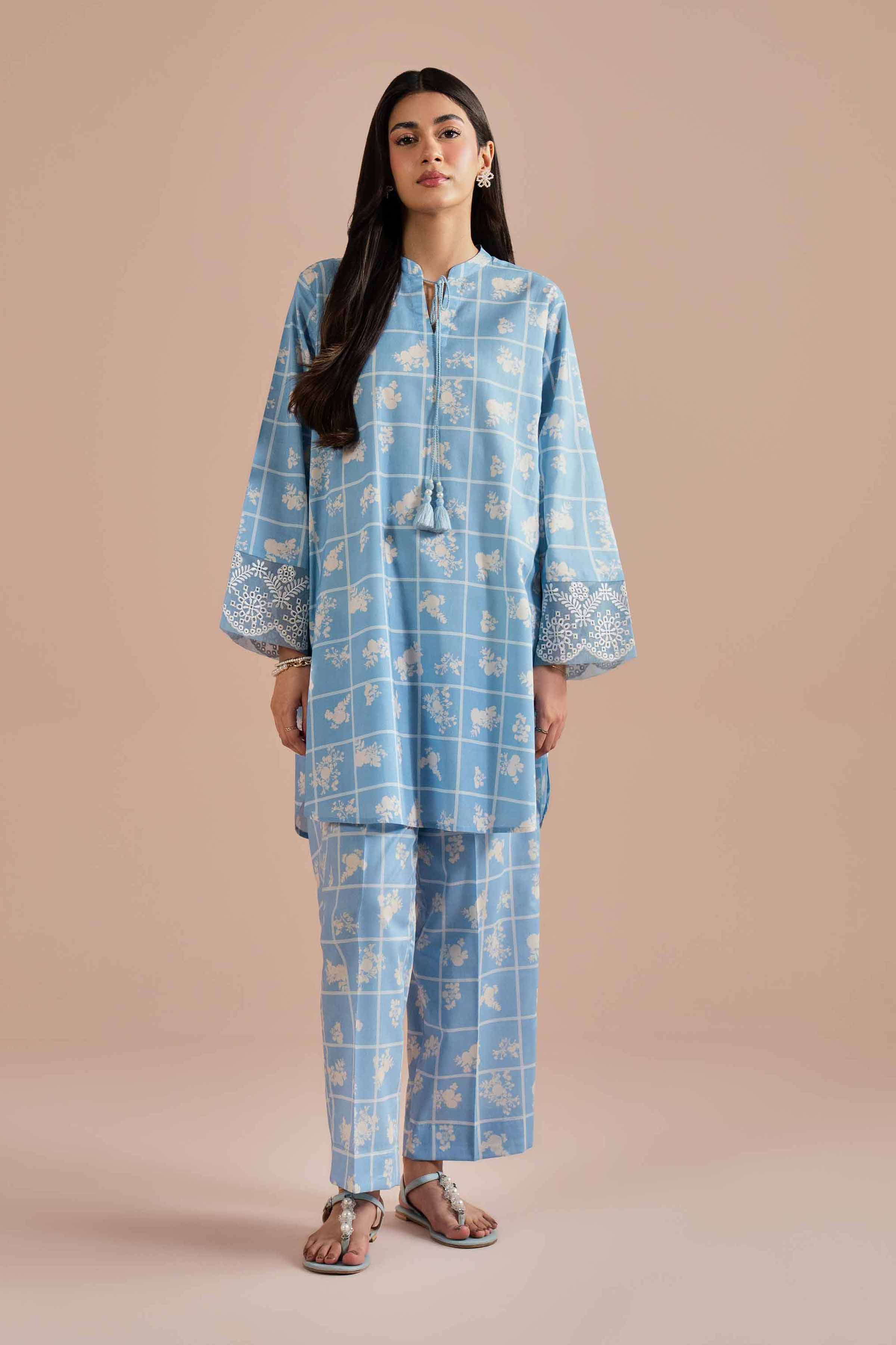 2 Piece - Printed Embroidered Suit - PE26-204 for Women - Pret Collection | Nishat | Shop Online