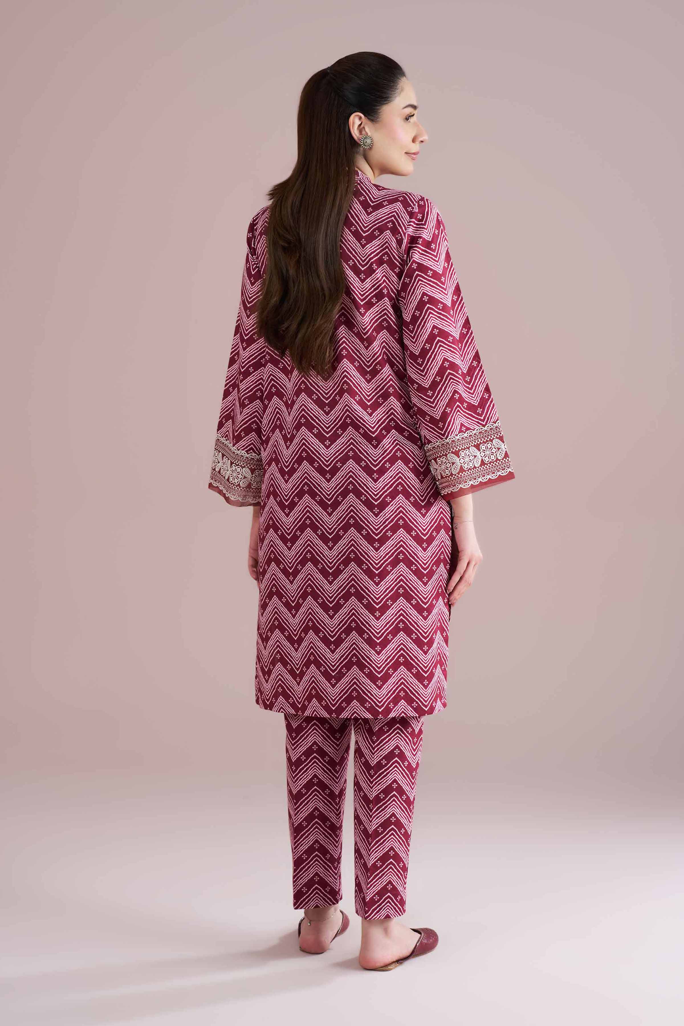 2 Piece - Printed Embroidered Suit - PE26-206 for Women - Pret Collection | Nishat | Shop Online