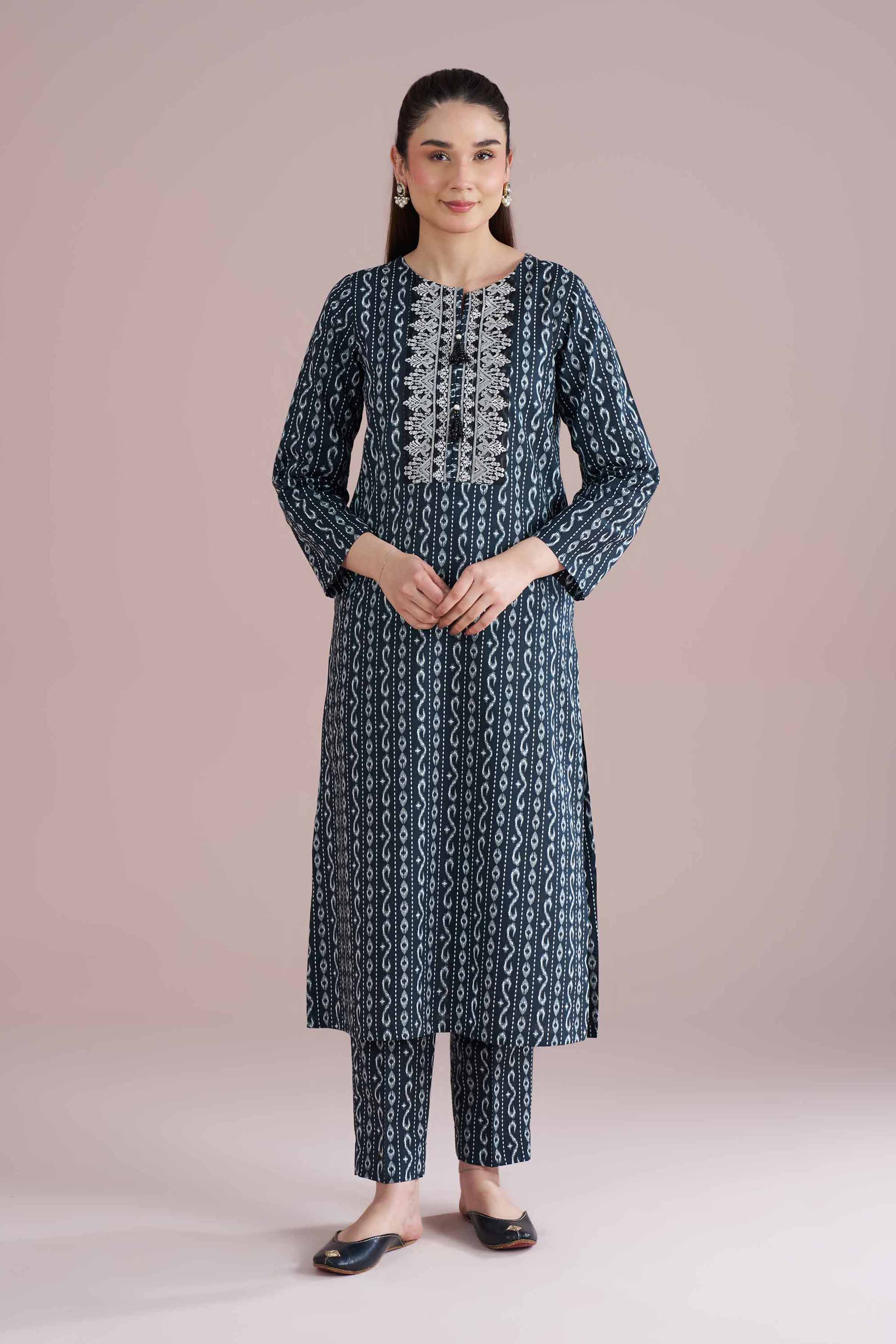 2 Piece - Printed Embroidered Suit - PE26-207 for Women - Pret Collection | Nishat | Shop Online