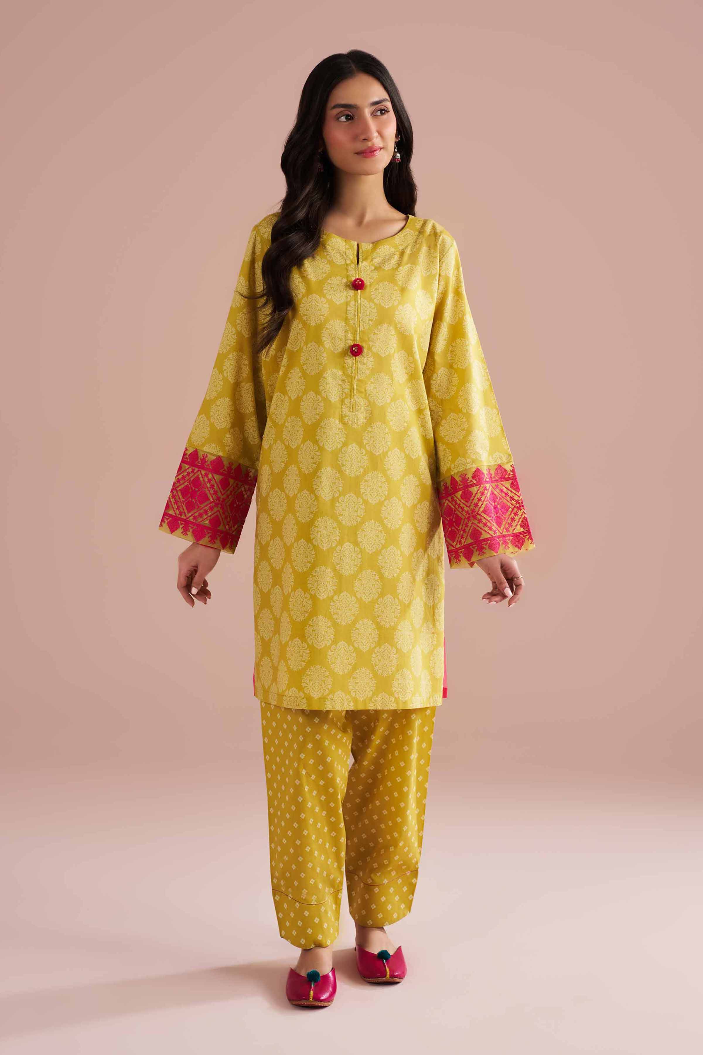 2 Piece - Printed Embroidered Suit - PE26-208 for Women - Pret Collection | Nishat | Shop Online