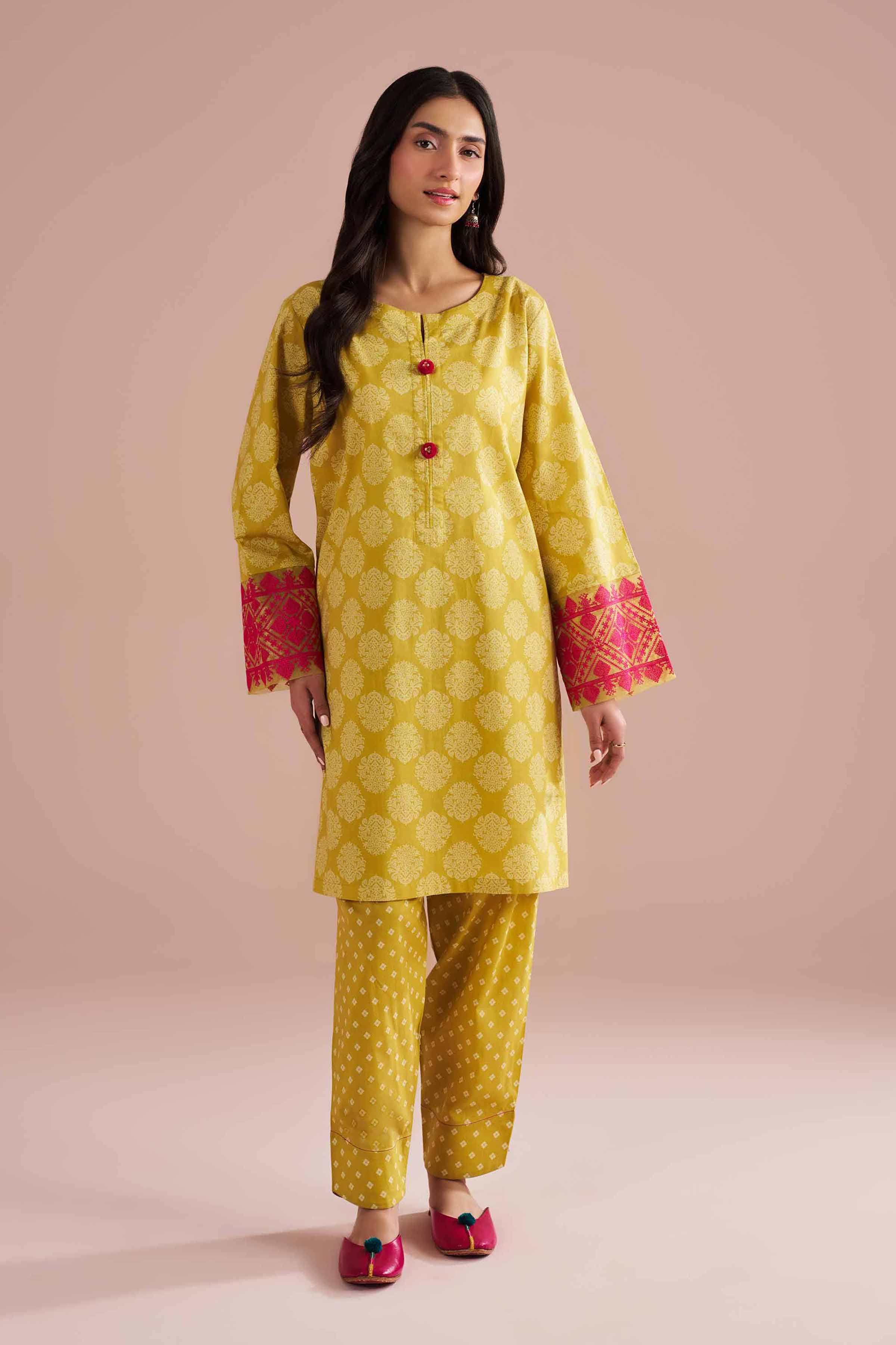 2 Piece - Printed Embroidered Suit - PE26-208 for Women - Pret Collection | Nishat | Shop Online