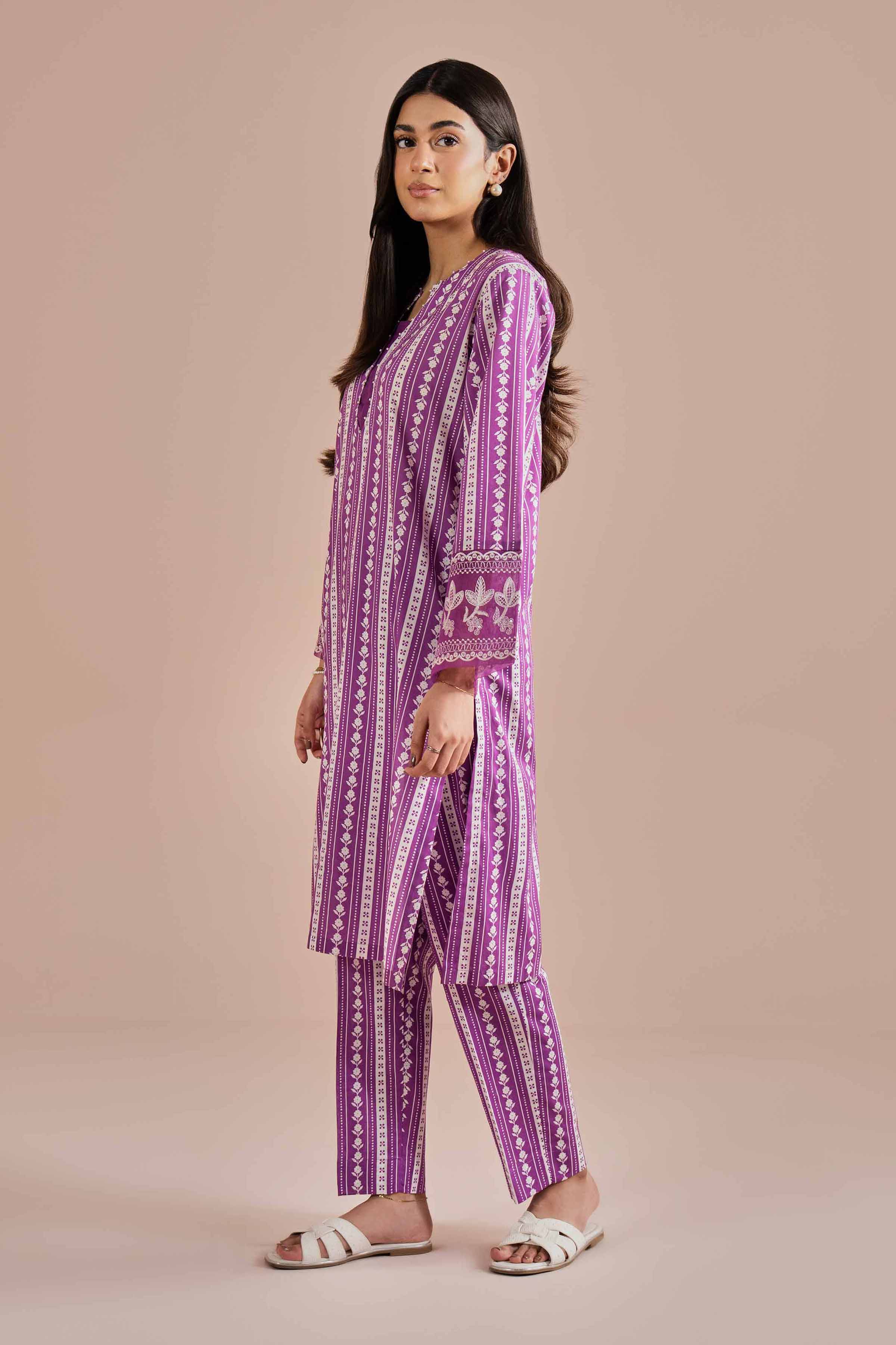 2 Piece - Printed Embroidered Suit - PE26-209 for Women - Pret Collection | Nishat | Shop Online