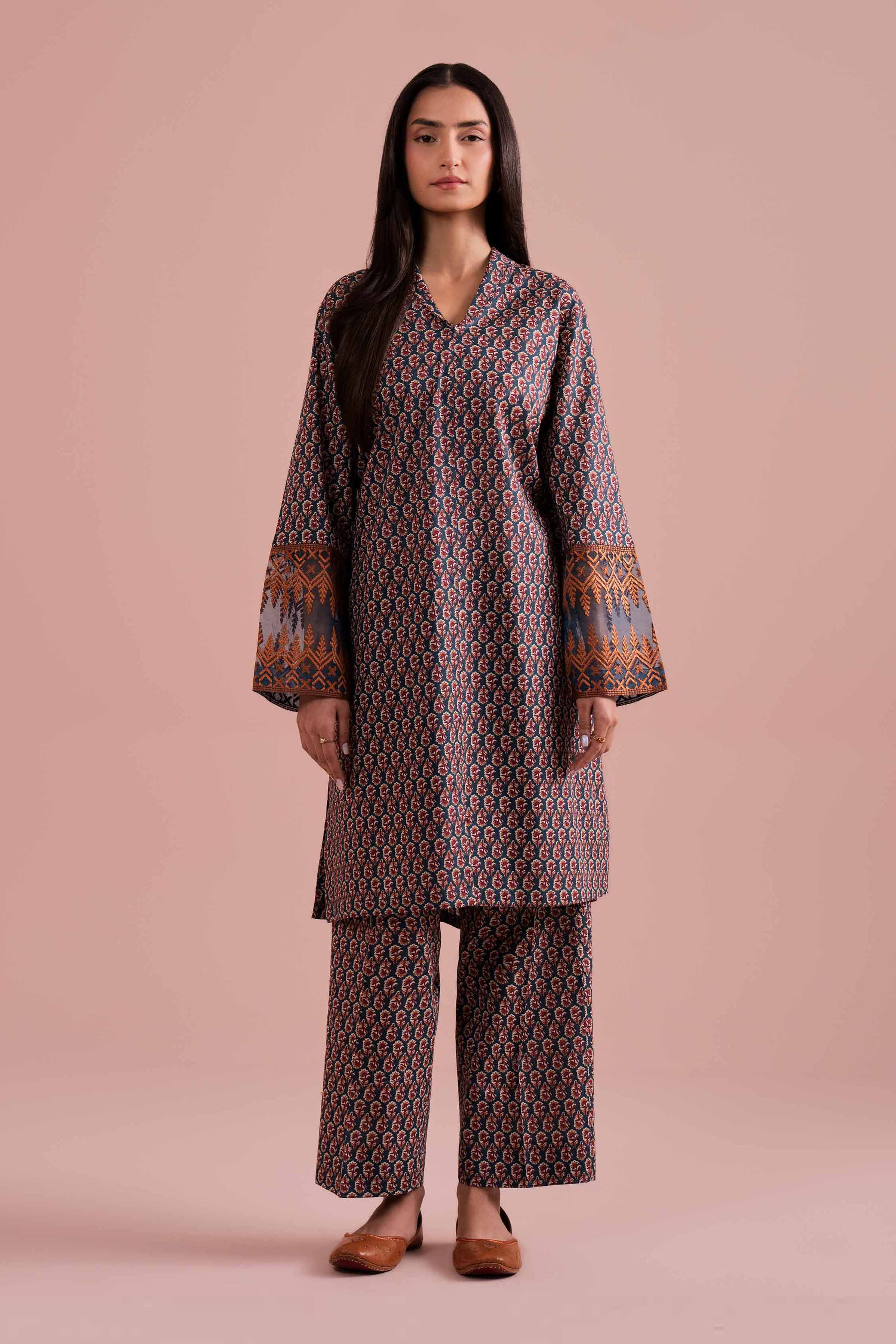 2 Piece - Printed Embroidered Suit - PE26-211 for Women - Pret Collection | Nishat | Shop Online