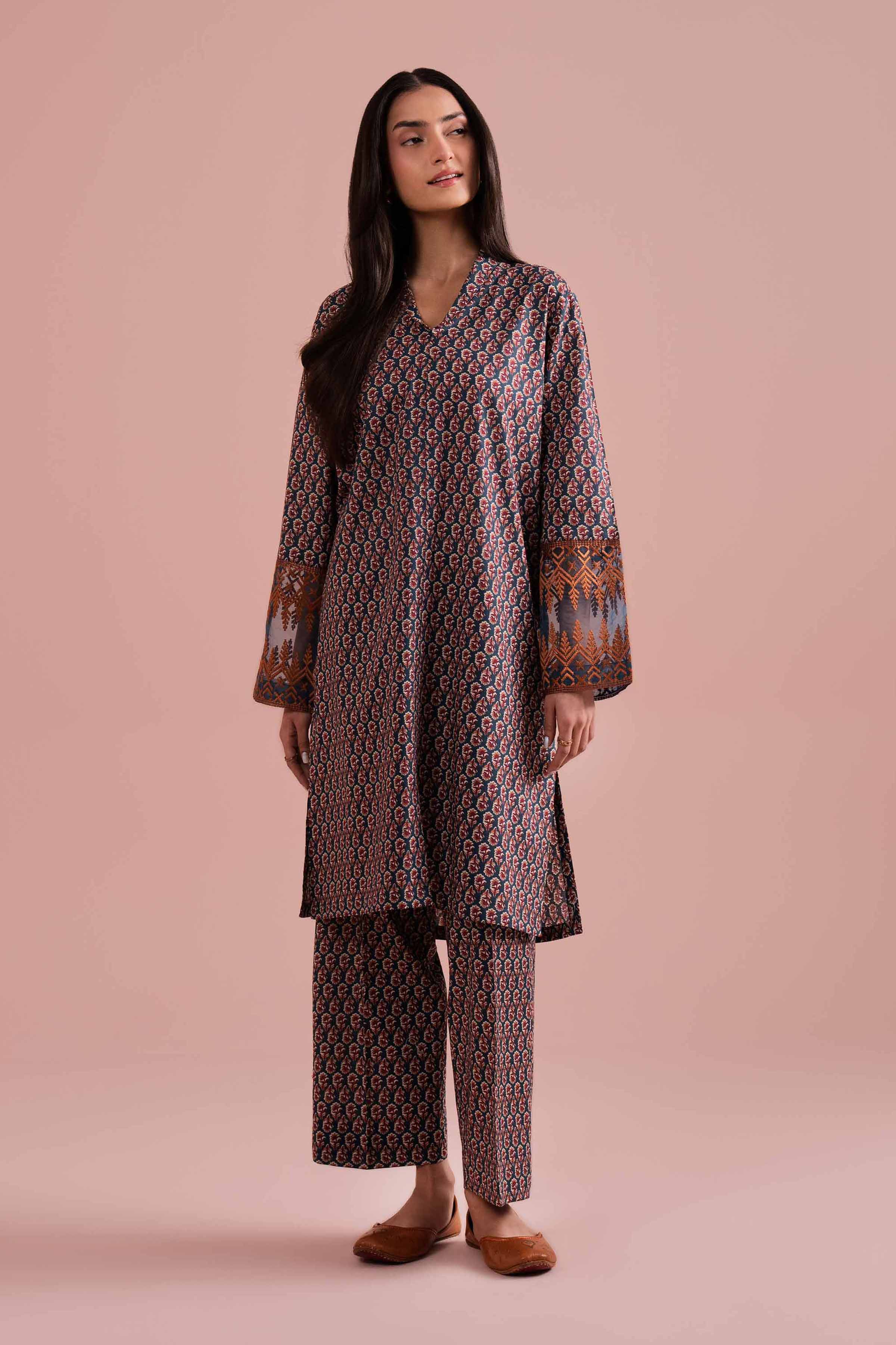 2 Piece - Printed Embroidered Suit - PE26-211 for Women - Pret Collection | Nishat | Shop Online