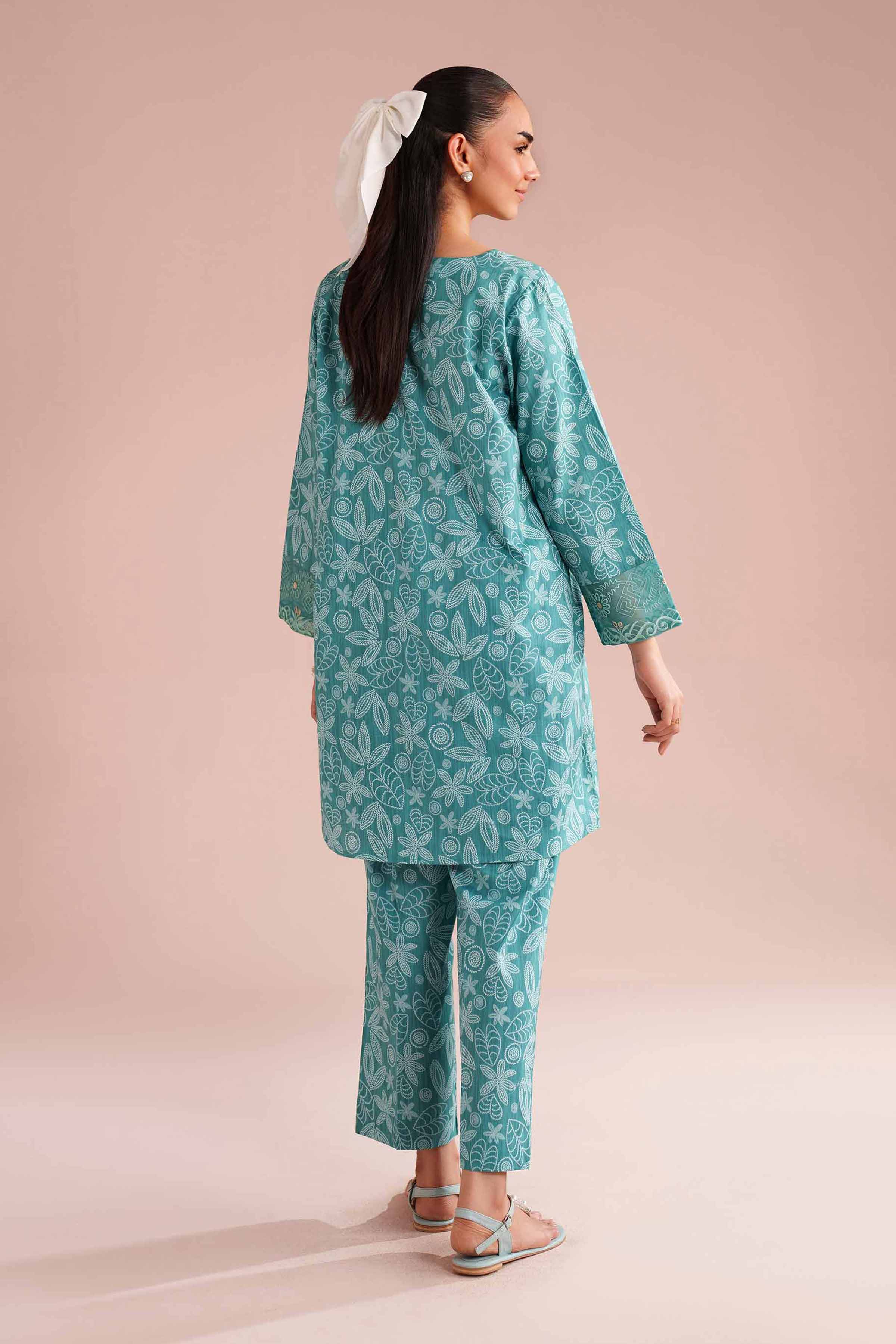 2 Piece - Printed Embroidered Suit - PE26-213 for Women - Pret Collection | Nishat | Shop Online