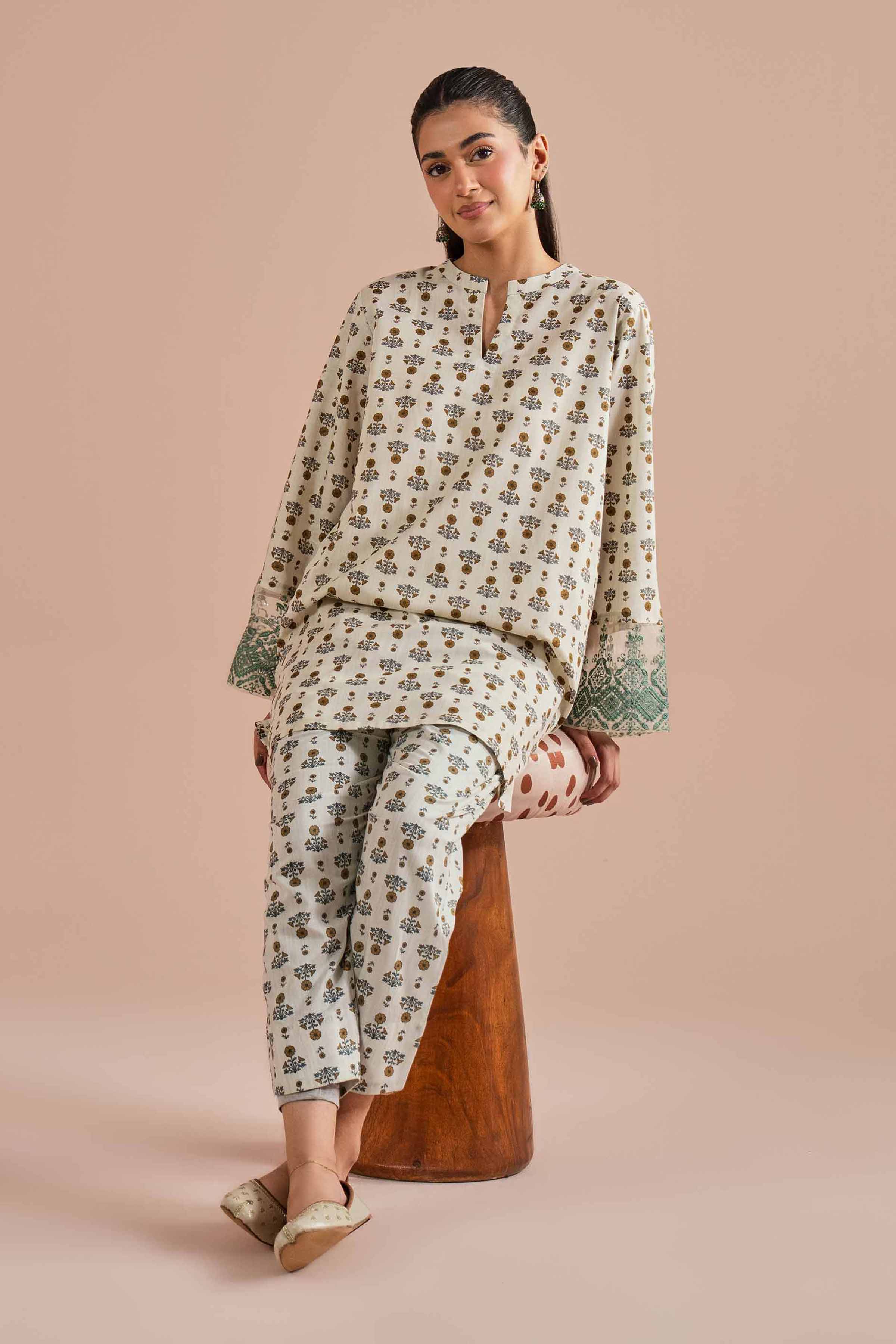 2 Piece - Printed Embroidered Suit - PE26-214 for Women - Pret Collection | Nishat | Shop Online