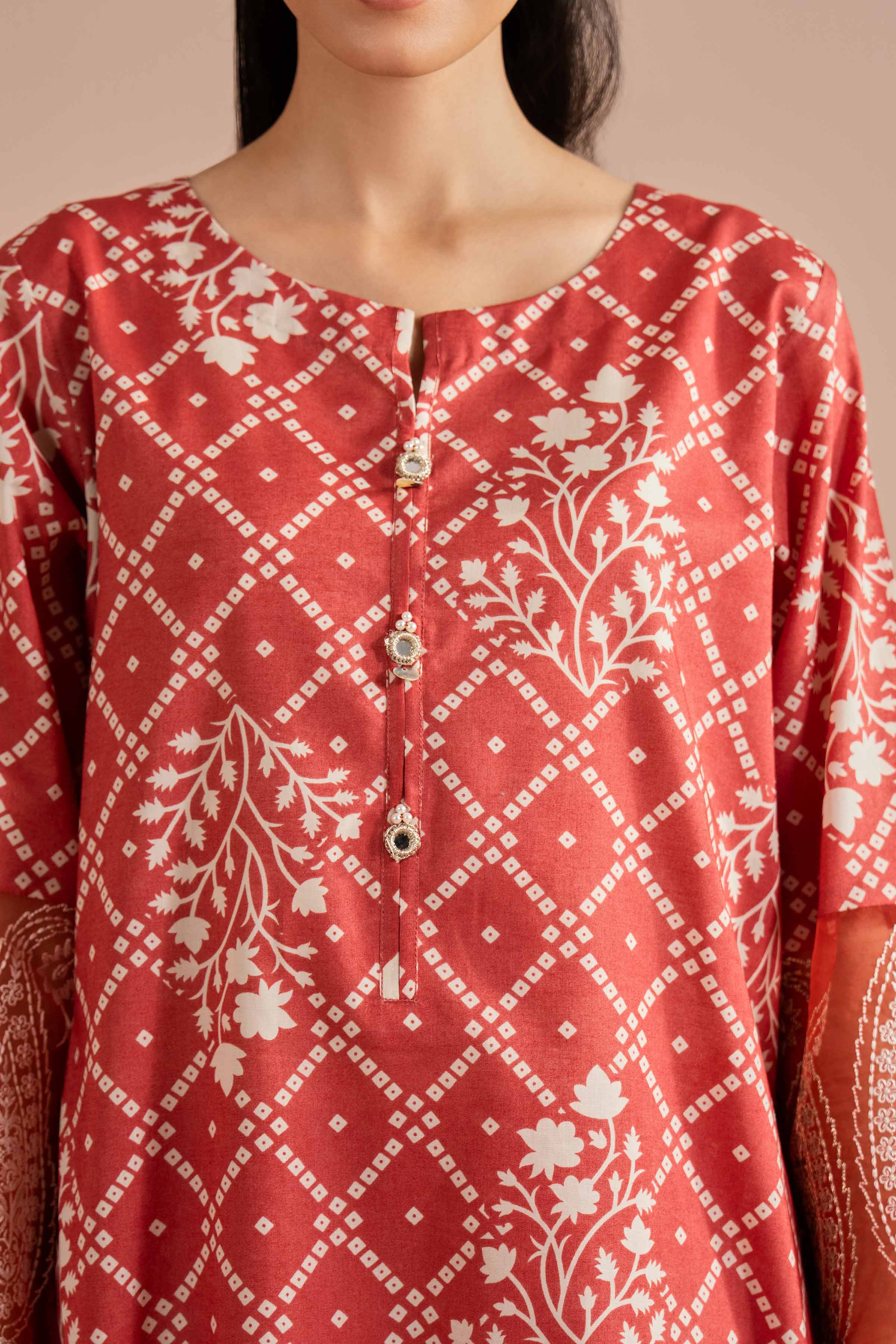 2 Piece - Printed Embroidered Suit - PE26-216 for Women - Pret Collection | Nishat | Shop Online