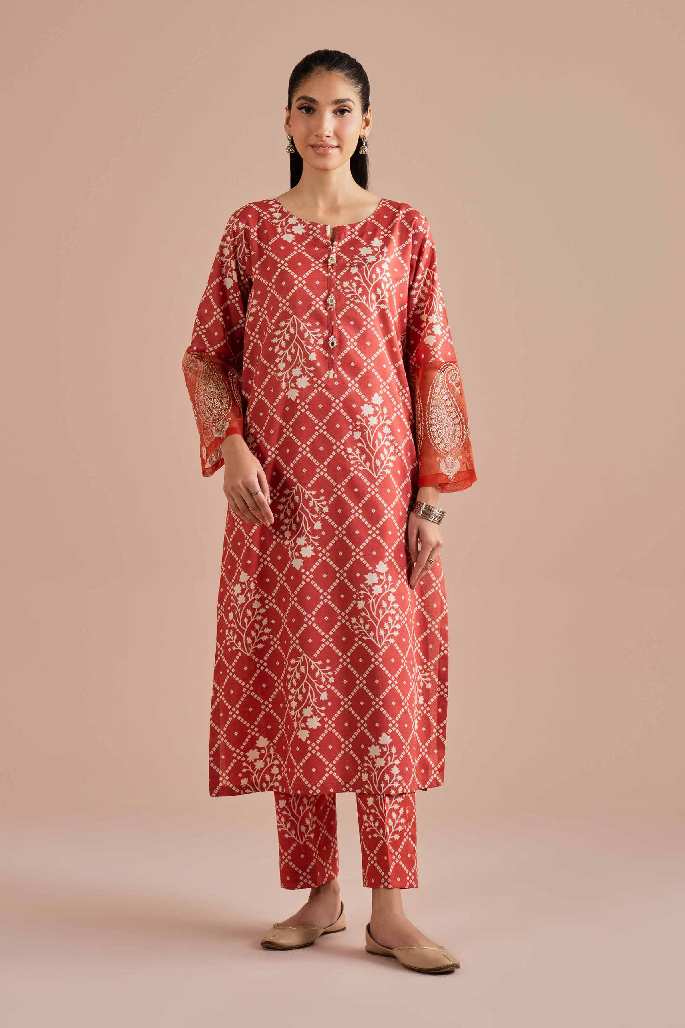 2 Piece - Printed Embroidered Suit - PE26-216 for Women - Pret Collection | Nishat | Shop Online