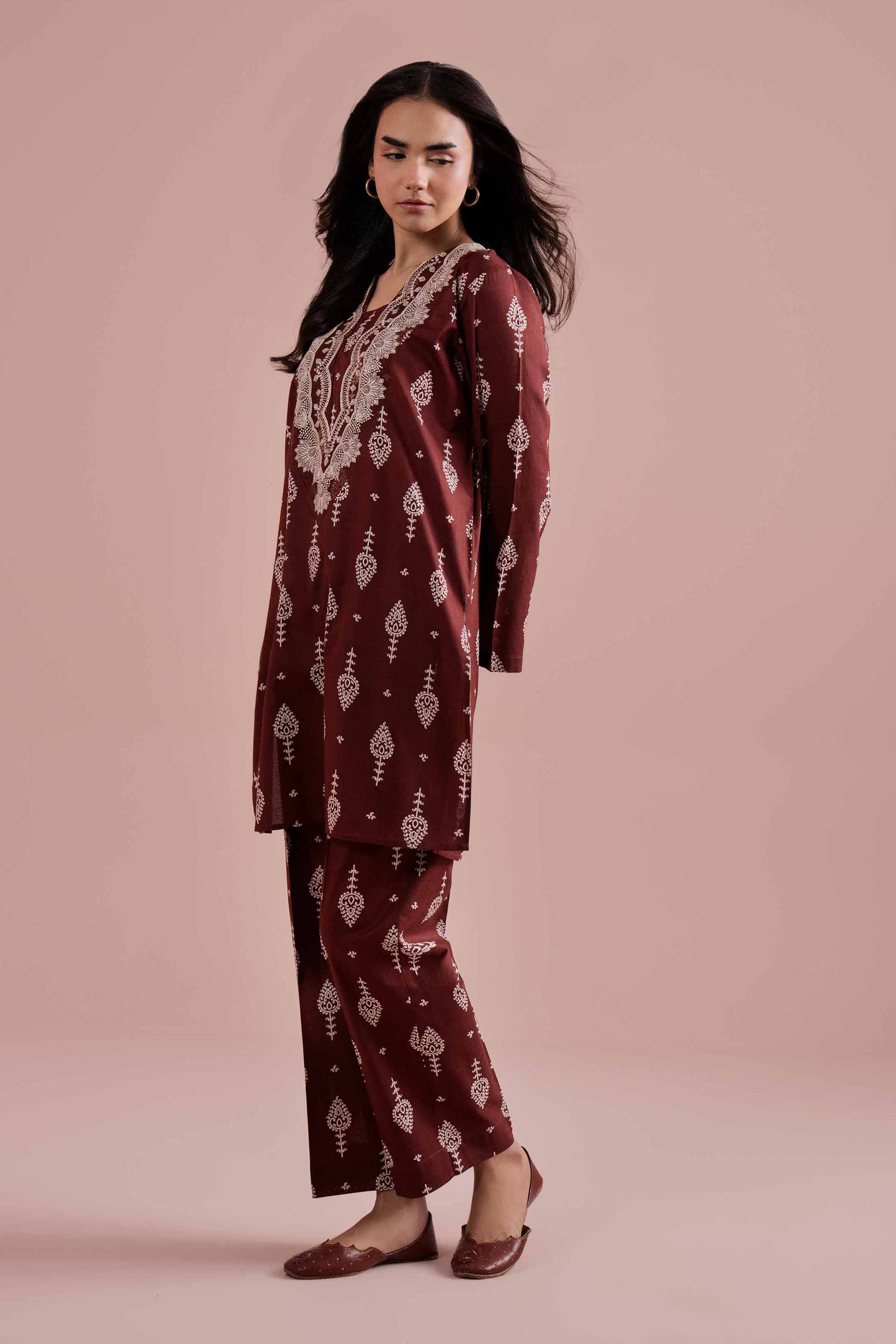 2 Piece - Printed Embroidered Suit - PE26-217 for Women - Pret Collection | Nishat | Shop Online