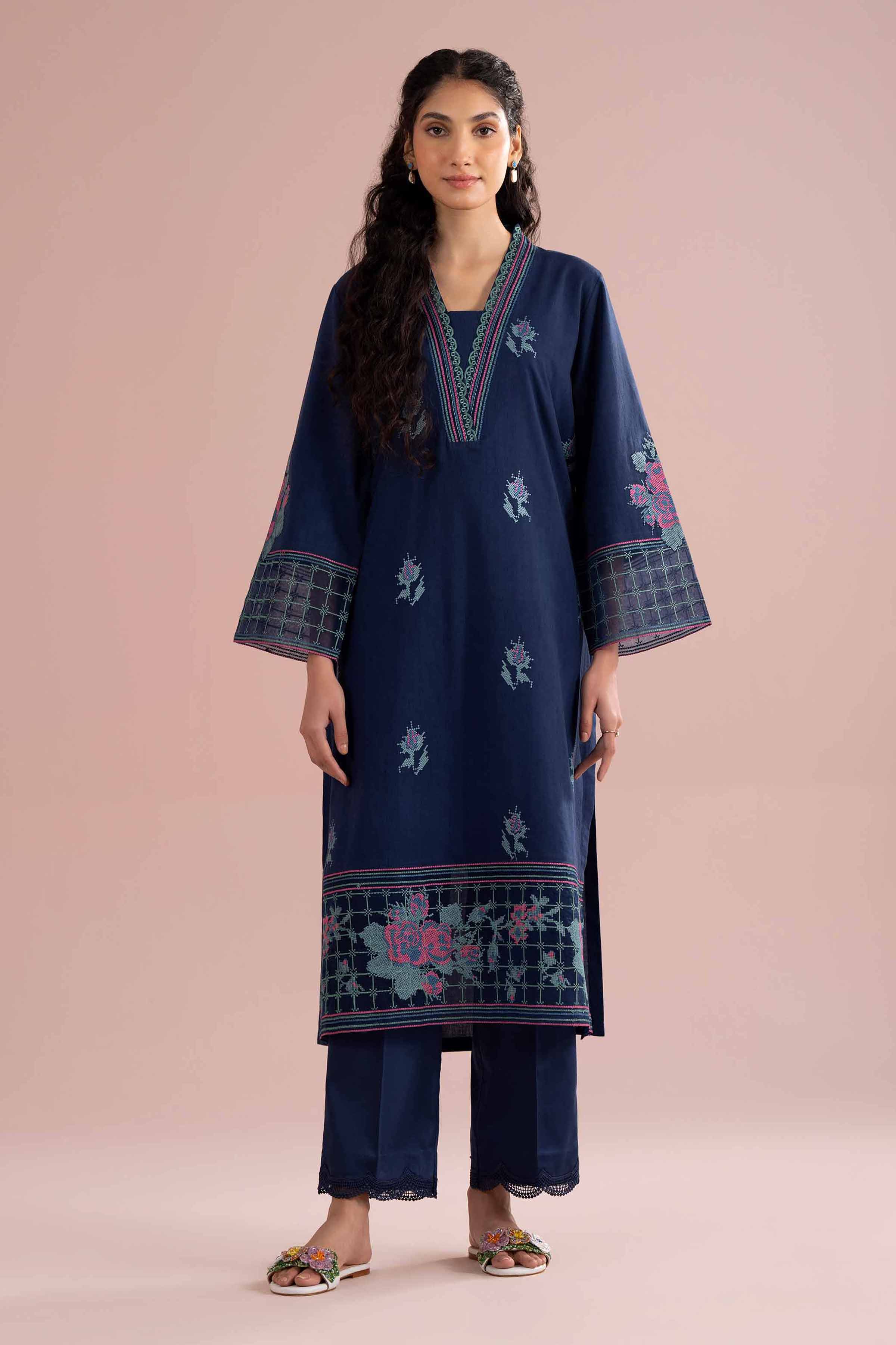 2 Piece - Embroidered Suit - PE26-230 for Women - Pret Collection | Nishat | Shop Online