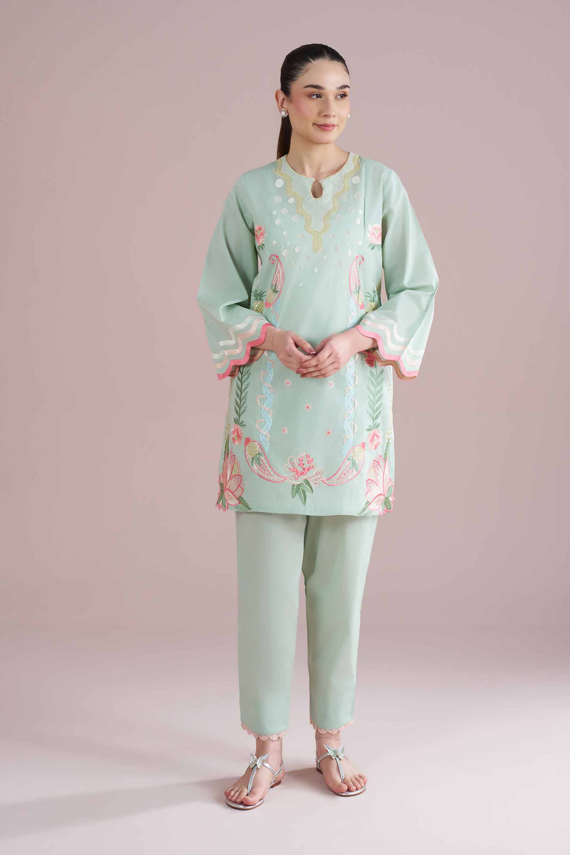 2 Piece - Embroidered Suit - PE26-235 for Women - Pret Collection | Nishat | Shop Online