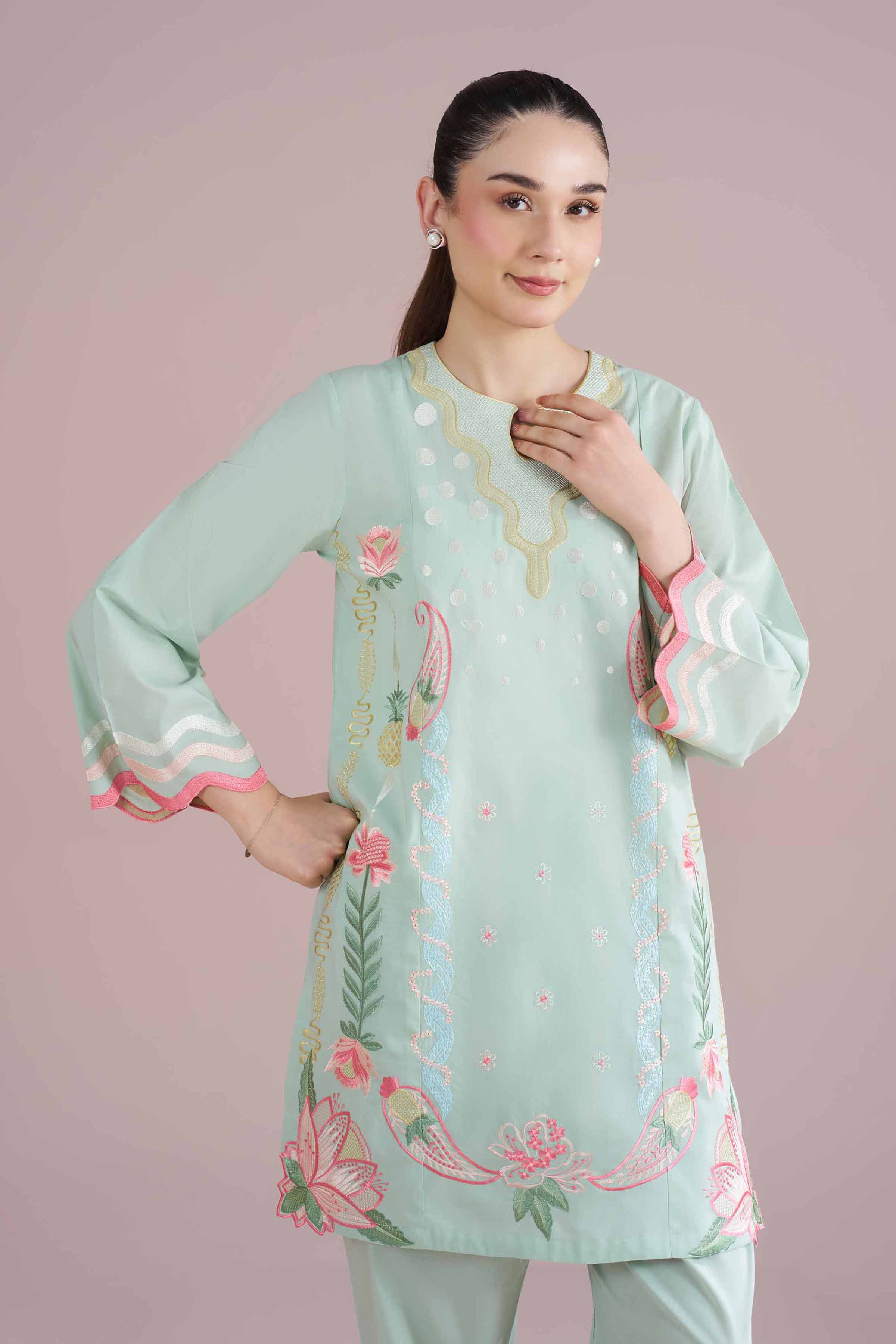 2 Piece - Embroidered Suit - PE26-235 for Women - Pret Collection | Nishat | Shop Online