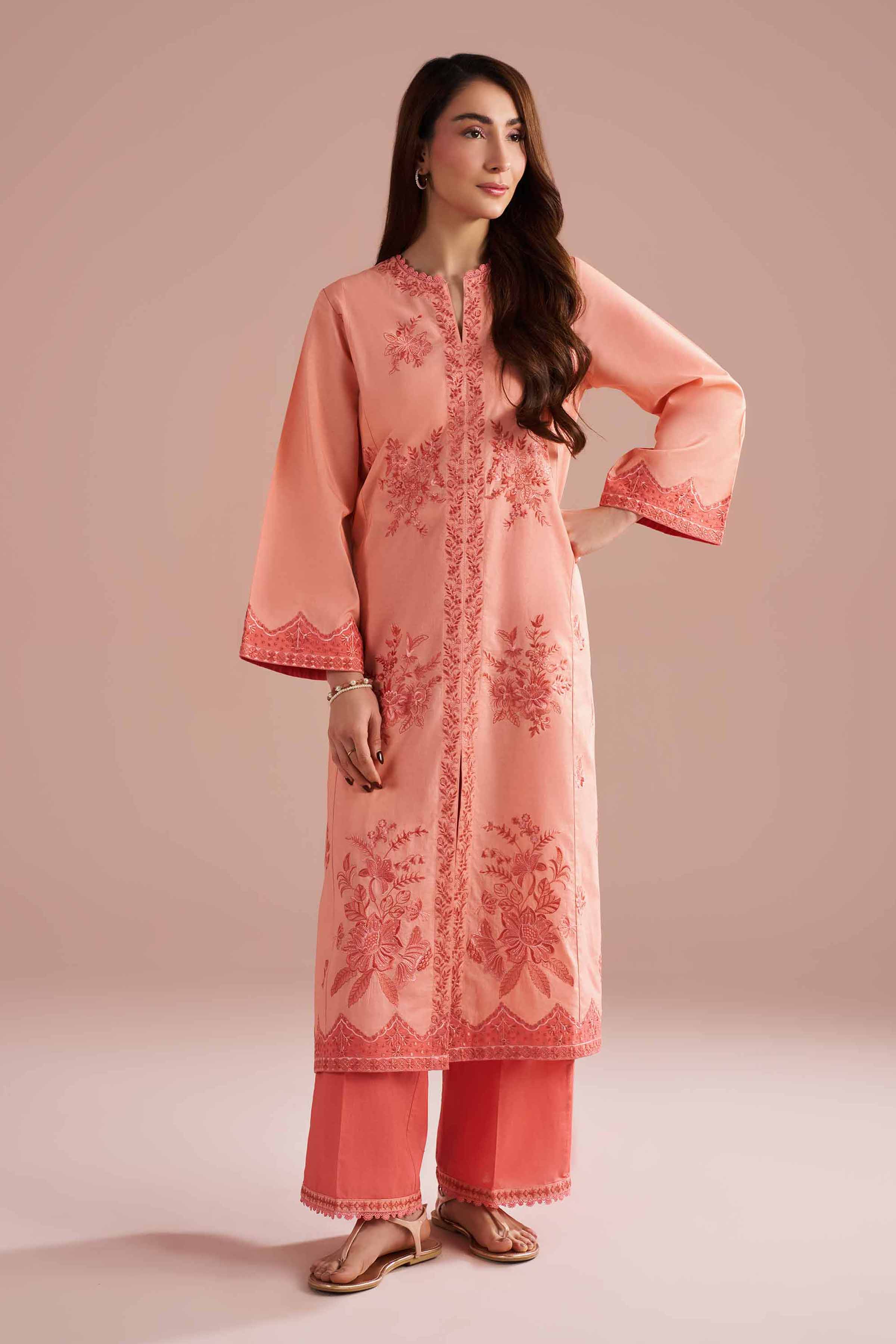 2 Piece - Embroidered Suit - PE26-240 for Women - Pret Collection | Nishat | Shop Online
