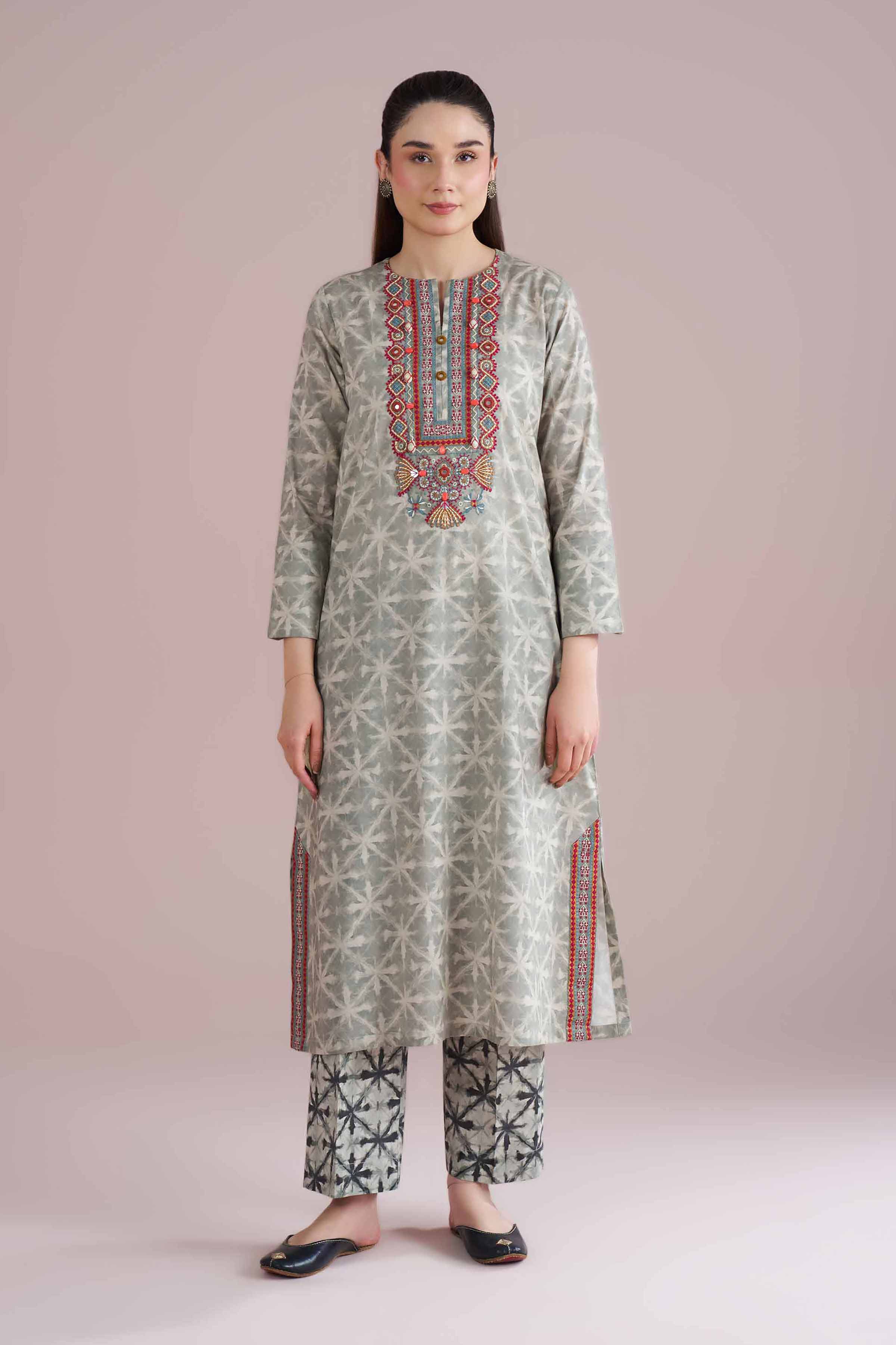 2 Piece - Printed Embroidered Suit - PE26-250 for Women - Pret Collection | Nishat | Shop Online