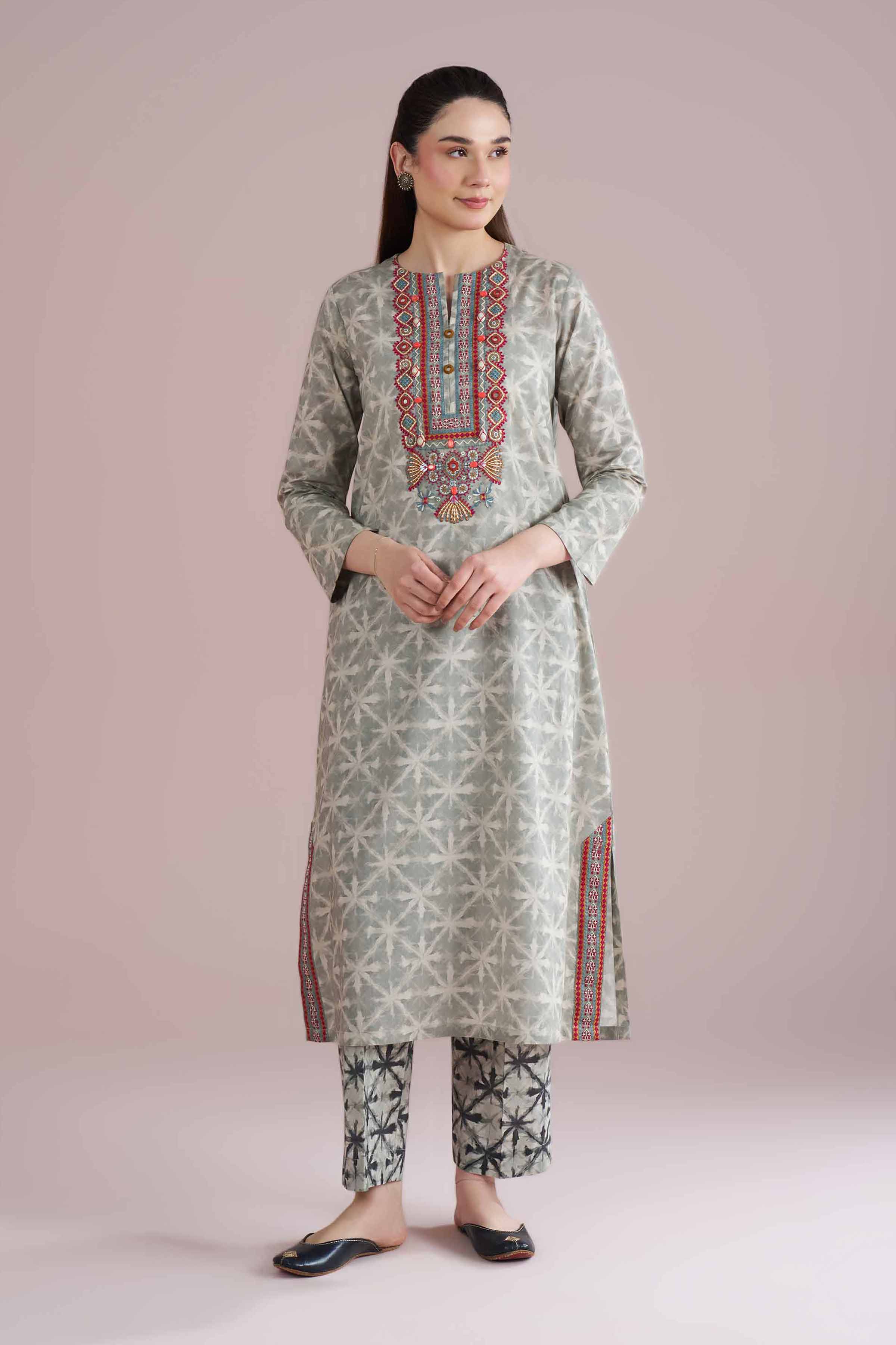 2 Piece - Printed Embroidered Suit - PE26-250 for Women - Pret Collection | Nishat | Shop Online