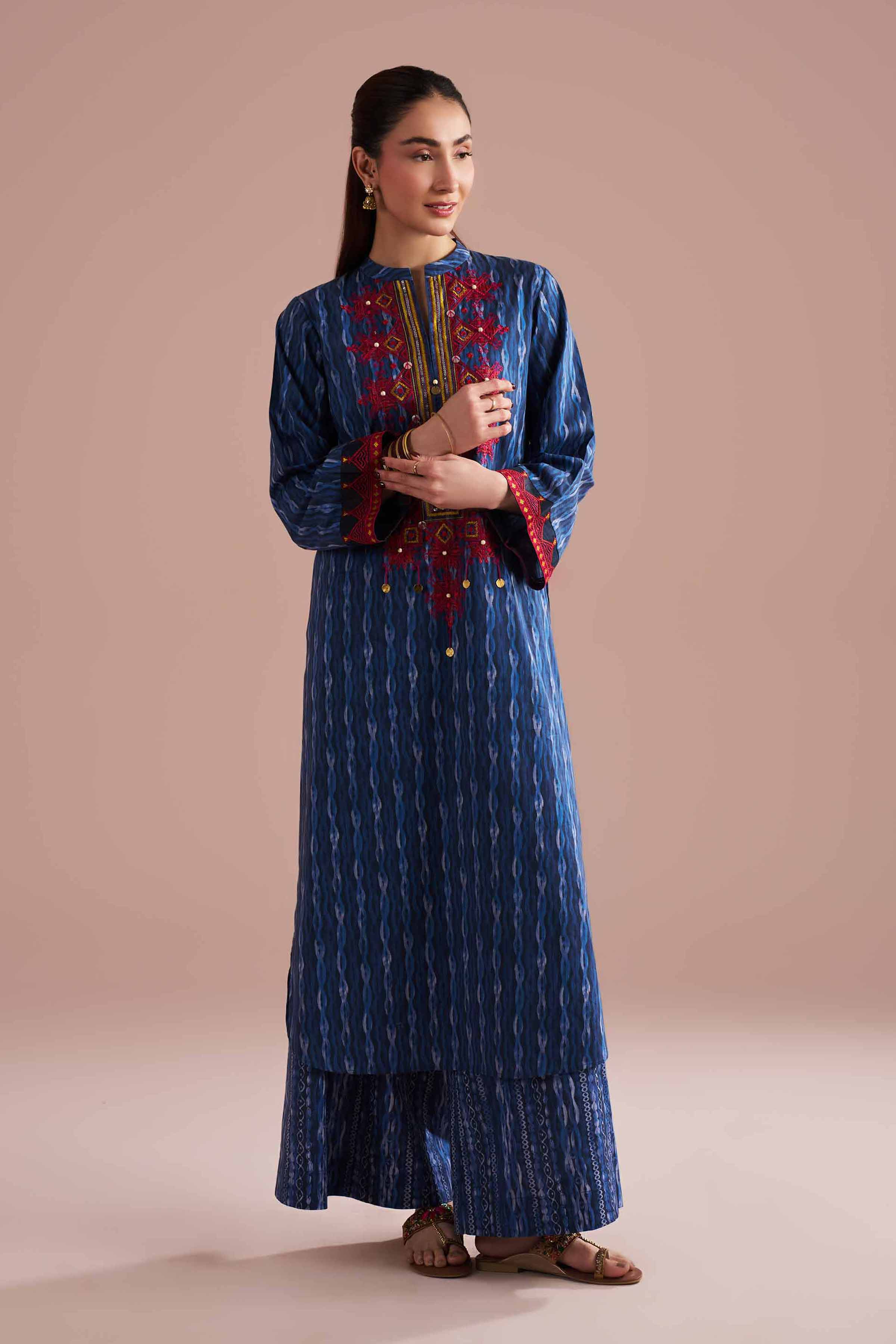 2 Piece - Printed Embroidered Suit - PE26-252 for Women - Pret Collection | Nishat | Shop Online