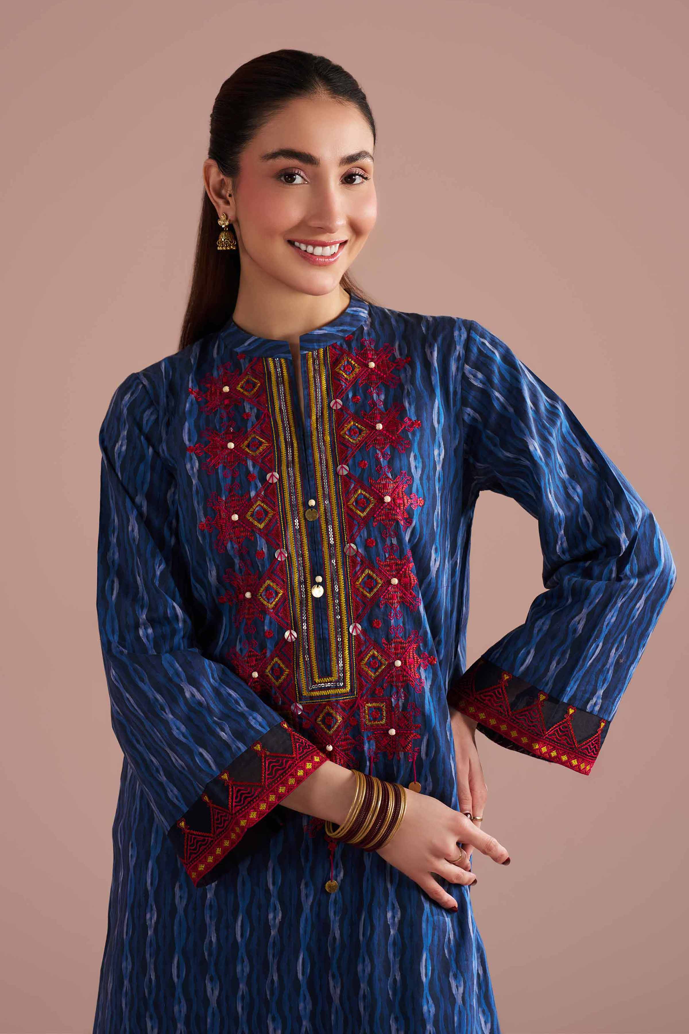 2 Piece - Printed Embroidered Suit - PE26-252 for Women - Pret Collection | Nishat | Shop Online